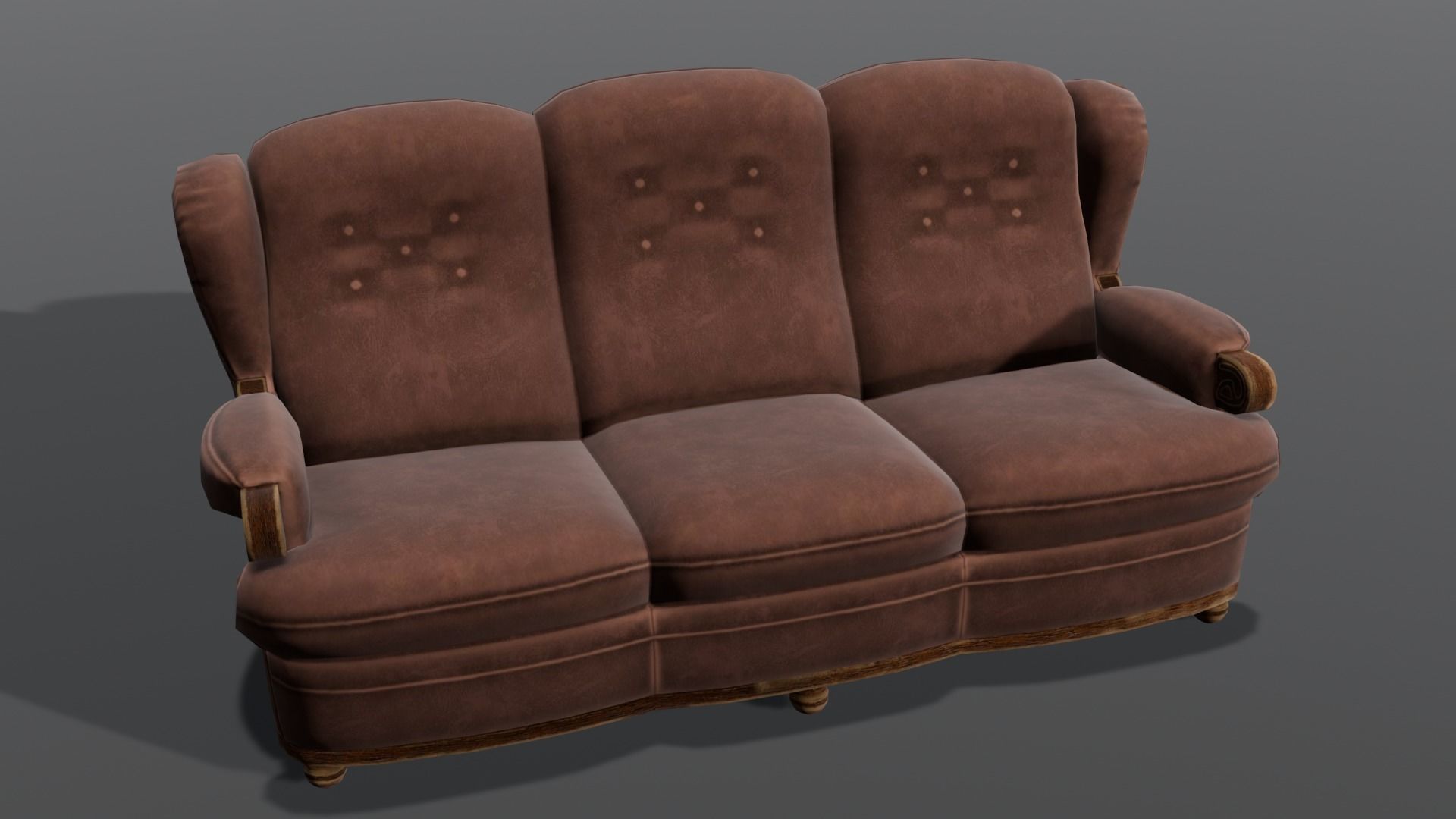 Sofa 3D Model  Low-poly 3D model_13