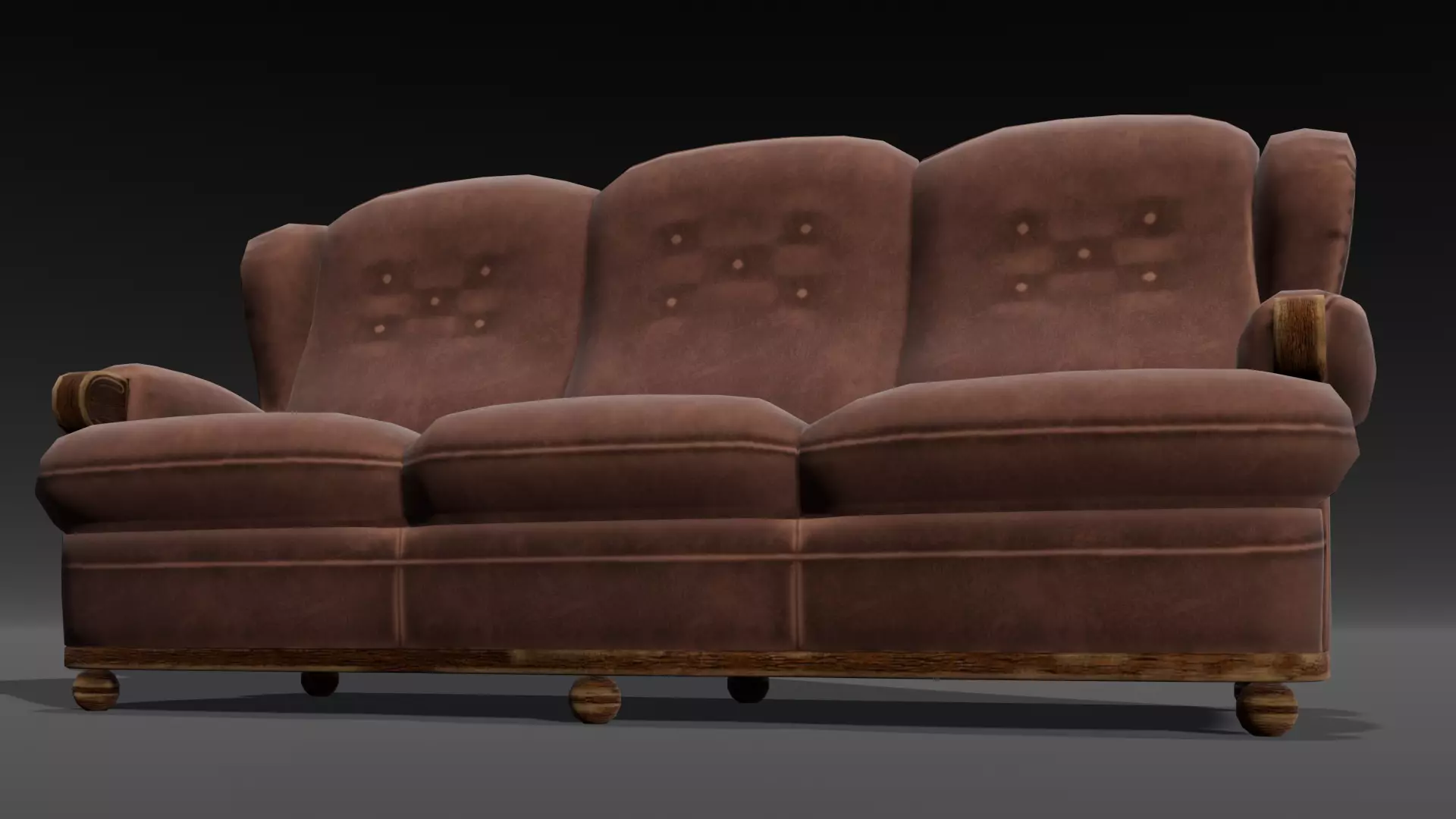 Sofa 3D Model  Low-poly 3D model_0