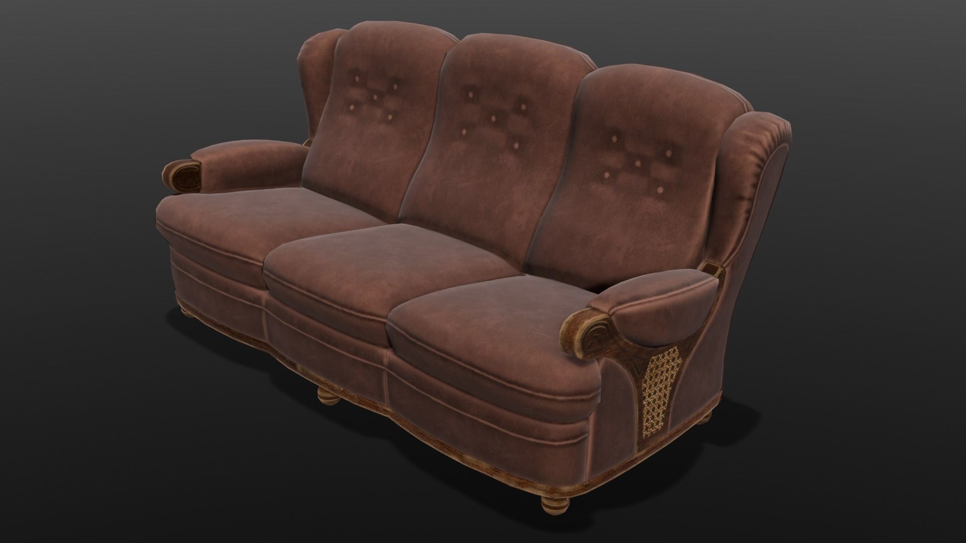 Sofa 3D Model  Low-poly 3D model_16