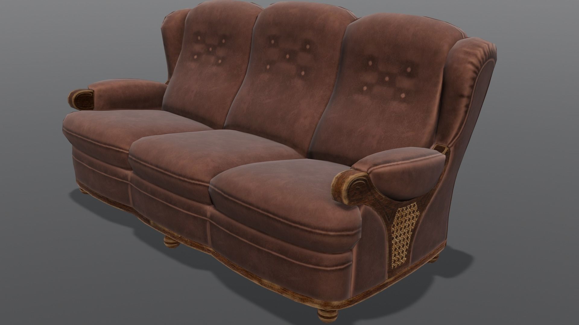 Sofa 3D Model  Low-poly 3D model_14