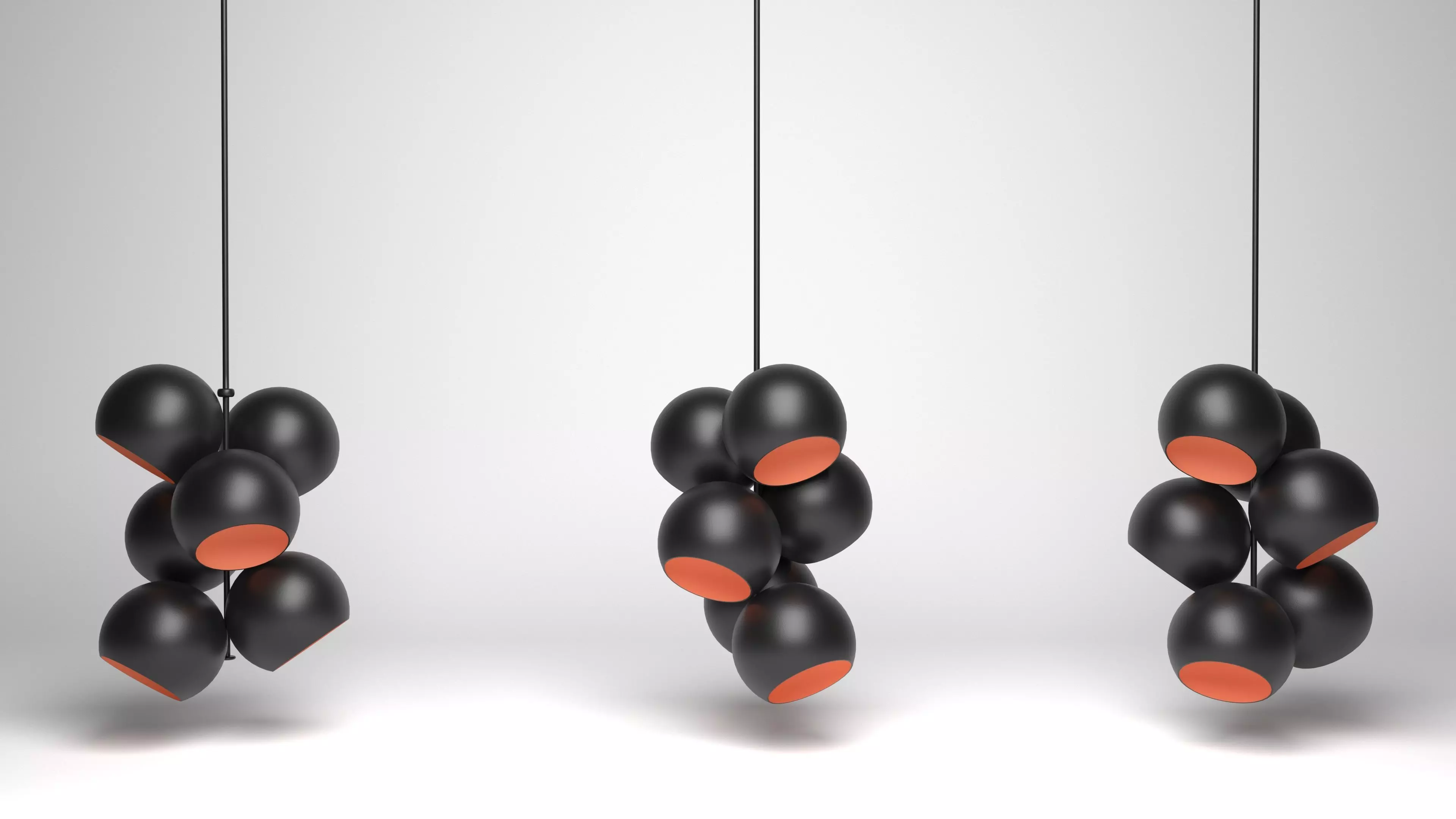 A Modern Cluster light hang lamp 3D model_0