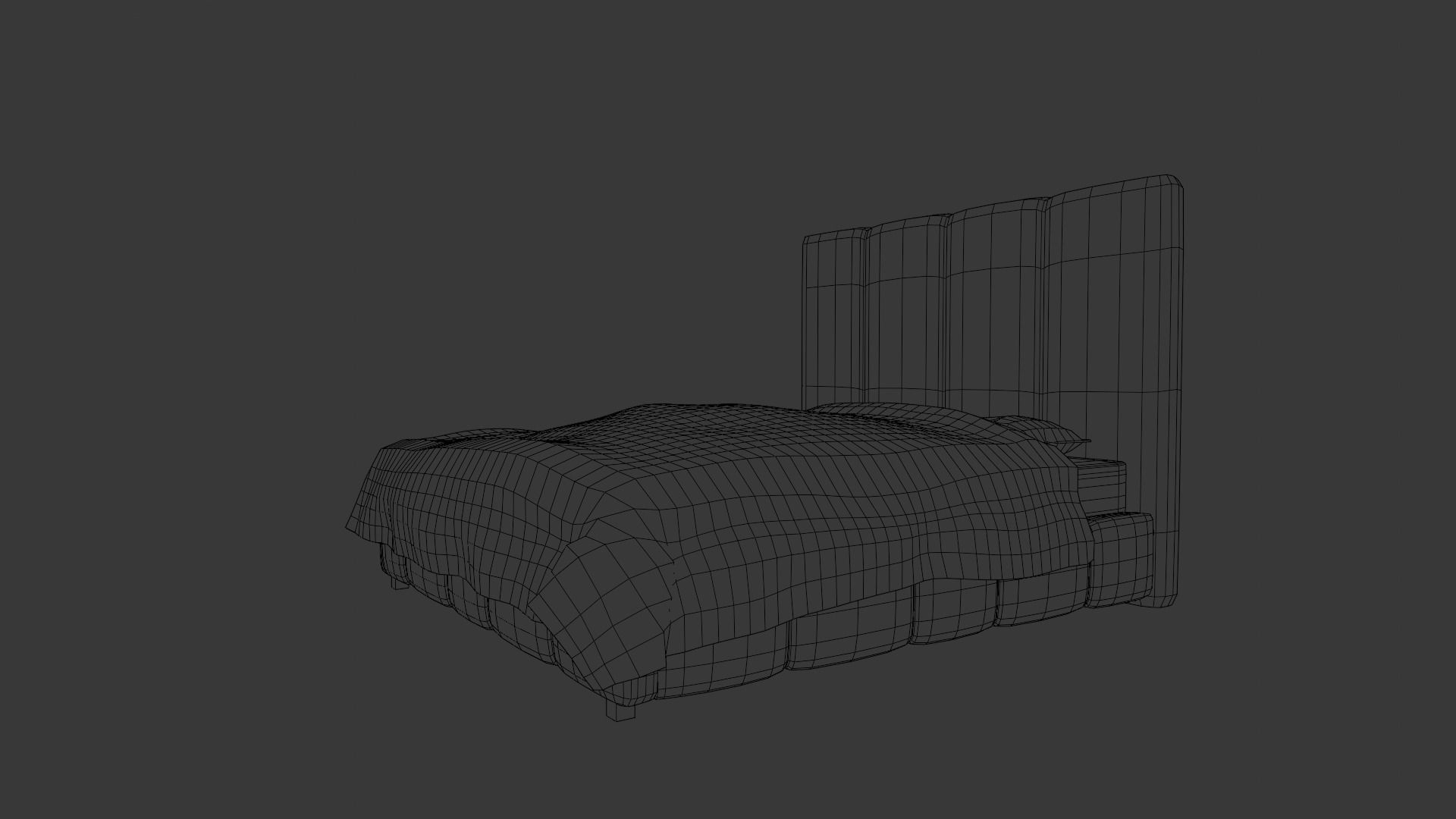 Bed 3D Model  Low-poly 3D model_10