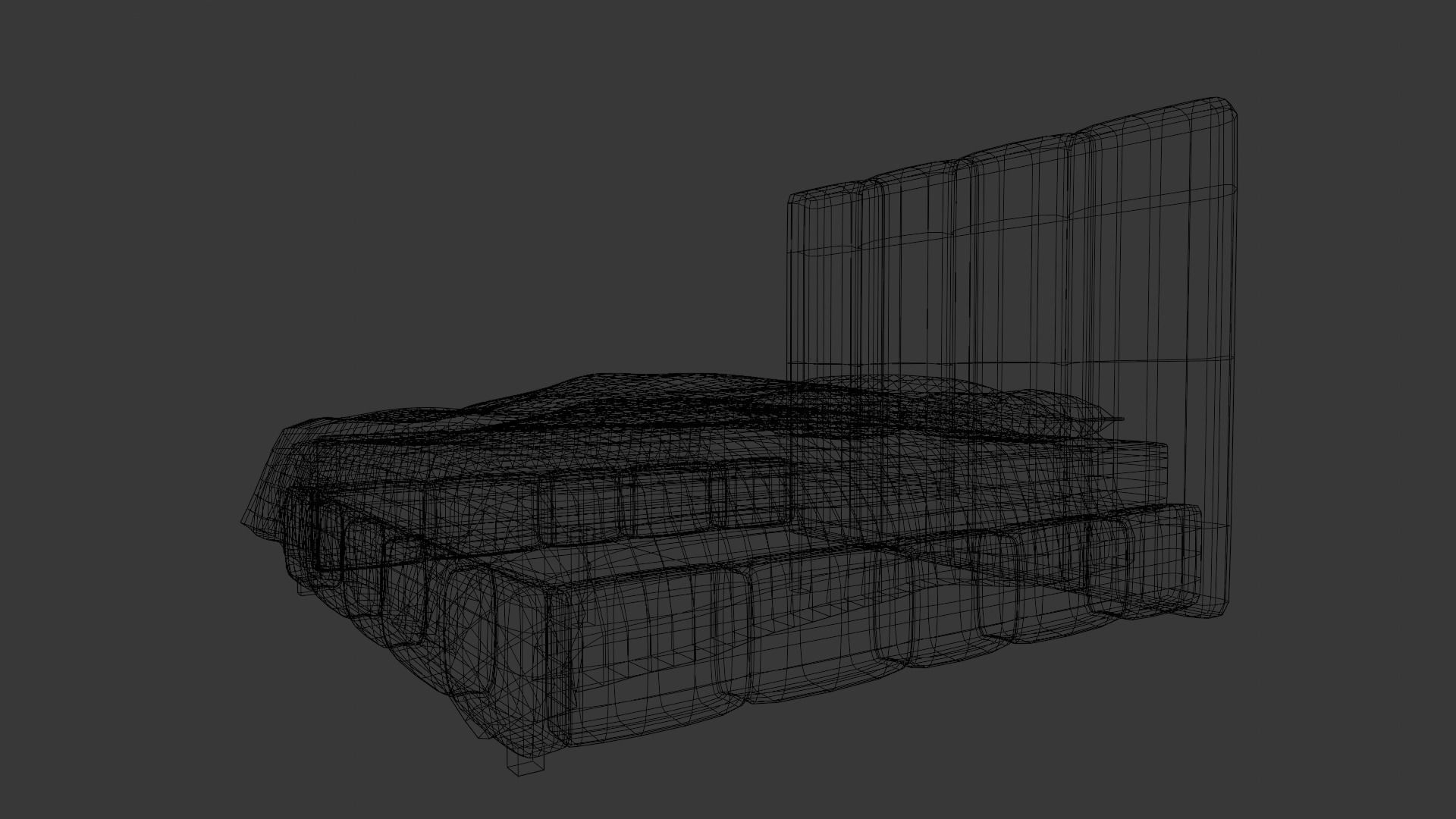 Bed 3D Model  Low-poly 3D model_13