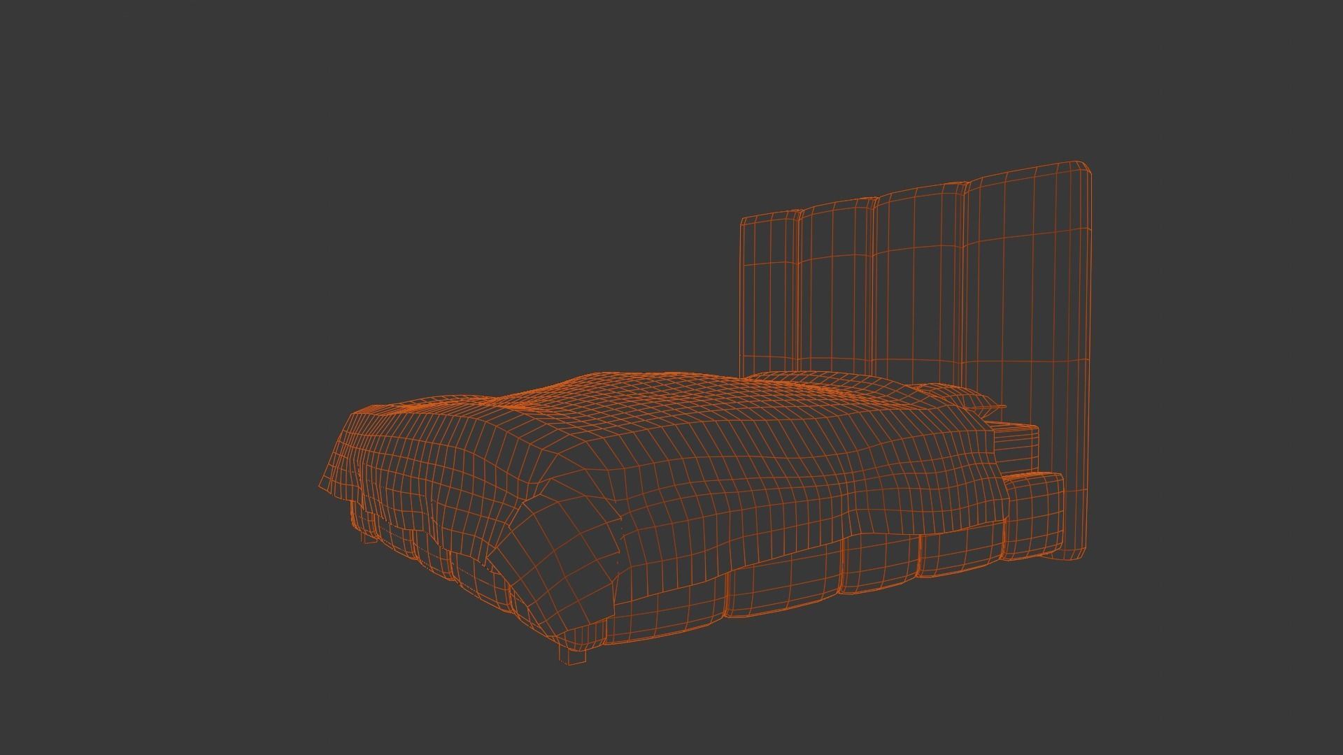 Bed 3D Model  Low-poly 3D model_11