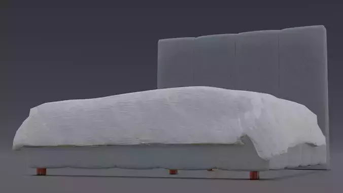 Bed 3D Model  Low-poly 3D model
