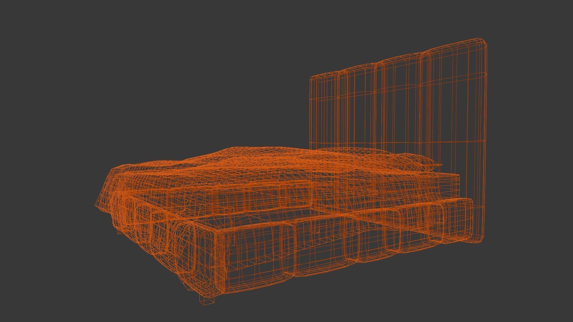 Bed 3D Model  Low-poly 3D model_12