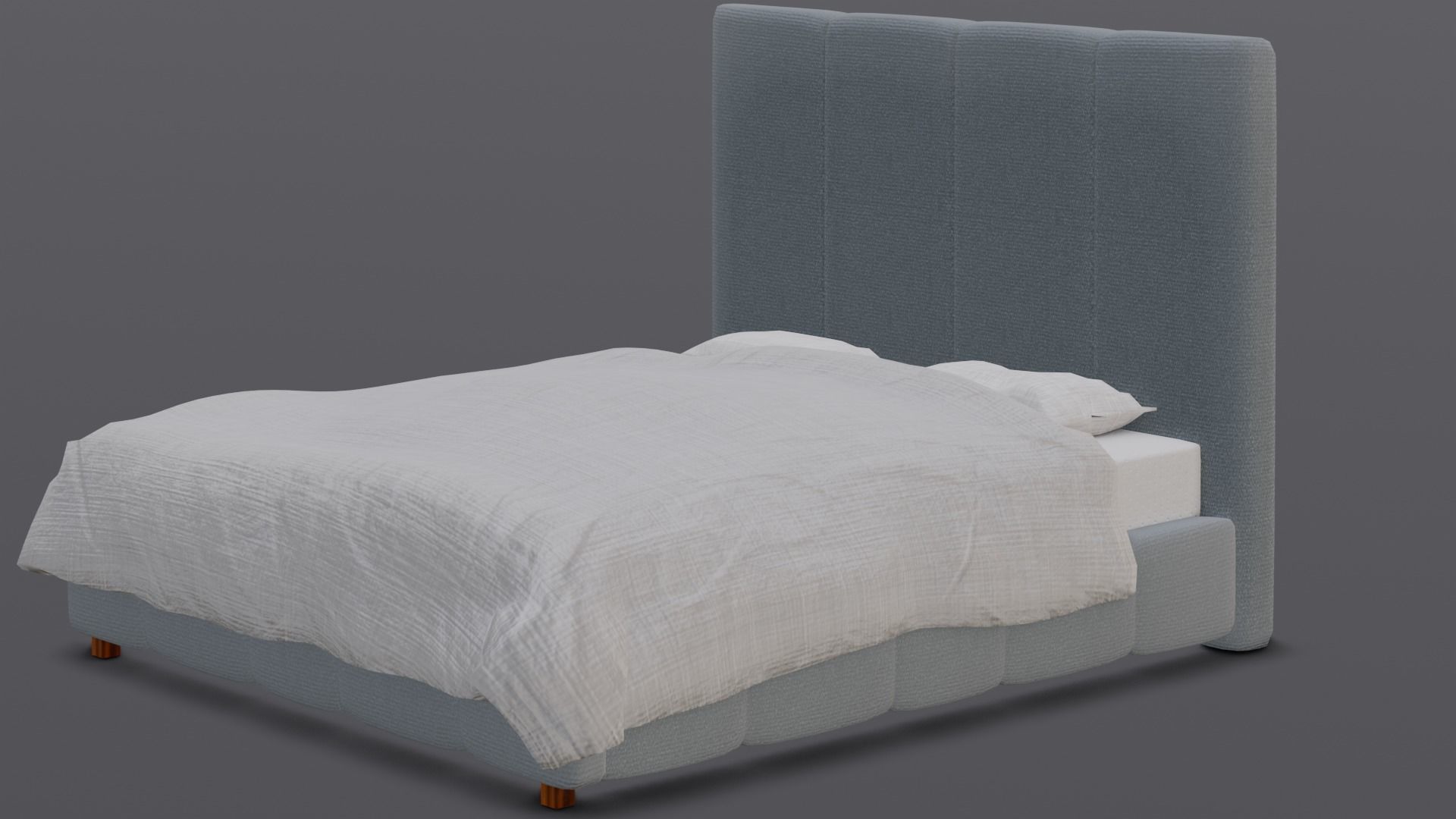 Bed 3D Model  Low-poly 3D model_1