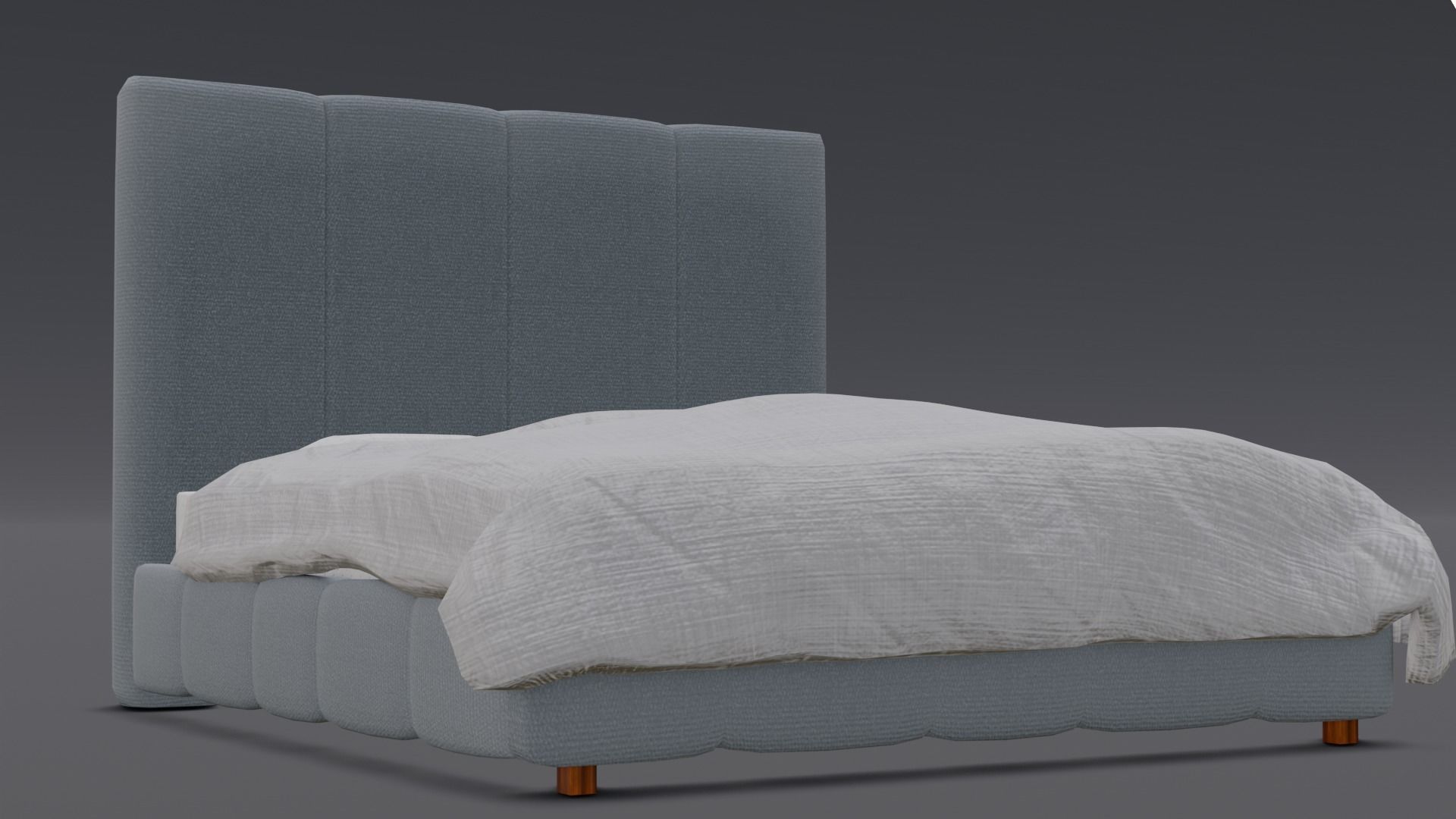 Bed 3D Model  Low-poly 3D model_2