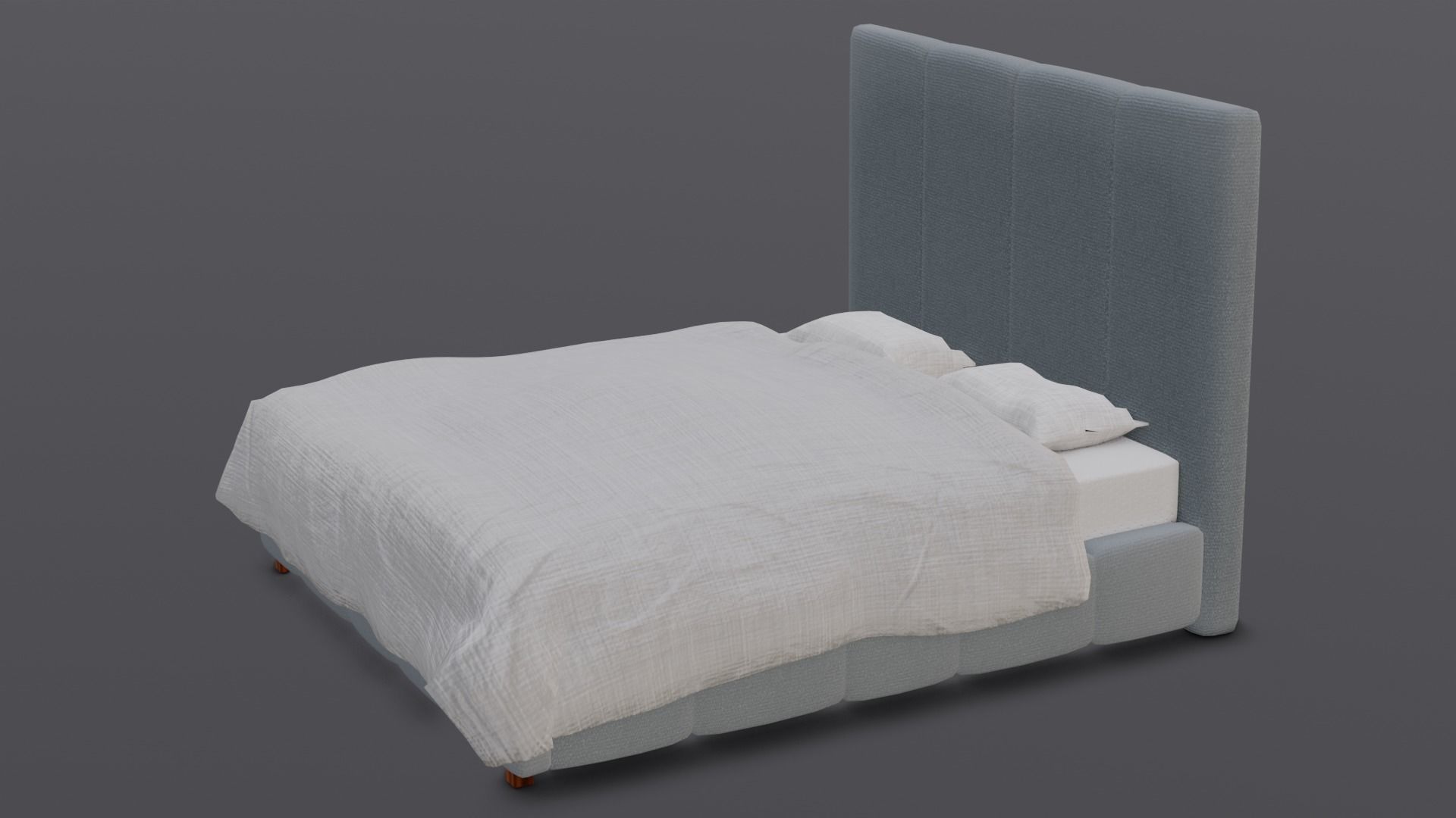 Bed 3D Model  Low-poly 3D model_3