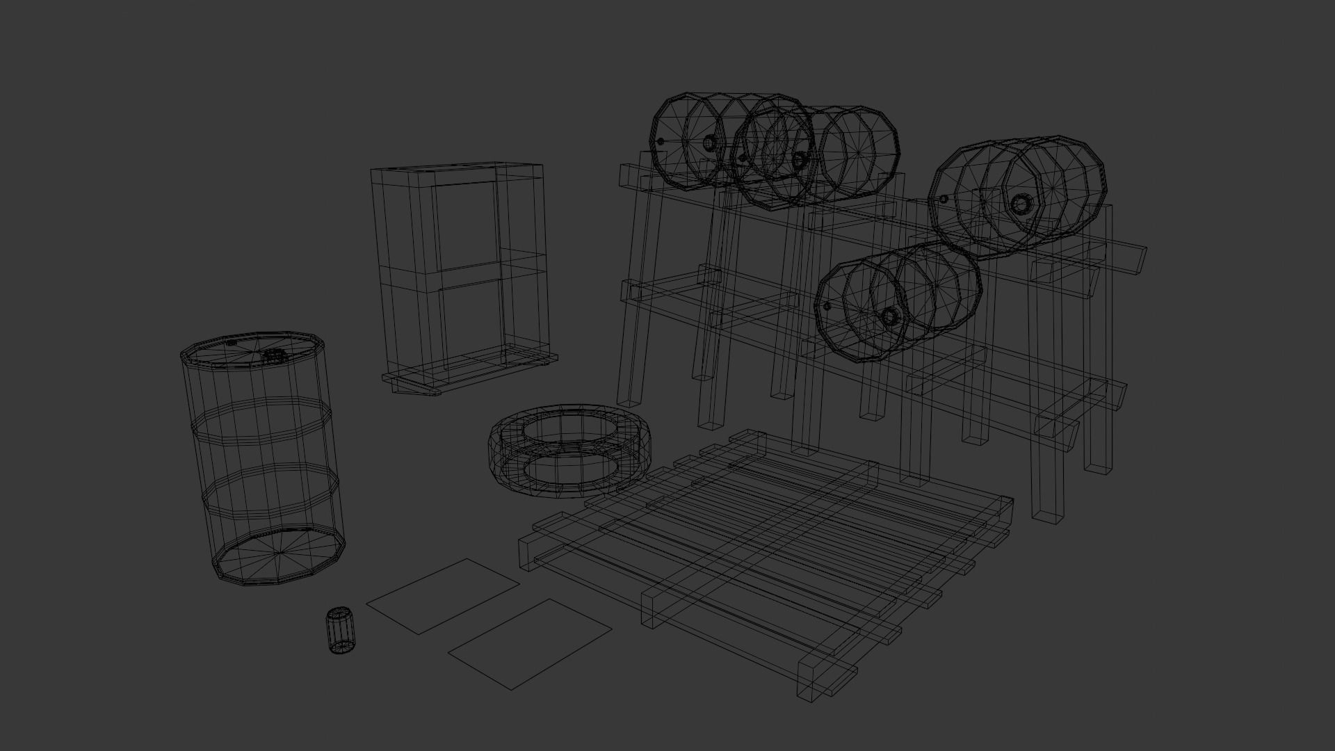 Industrial Props 3D Model  Low-poly 3D model_8