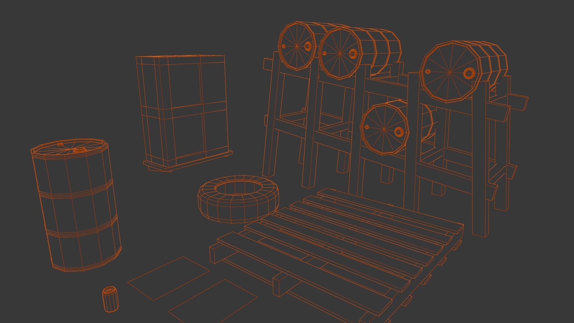 Industrial Props 3D Model  Low-poly 3D model_10