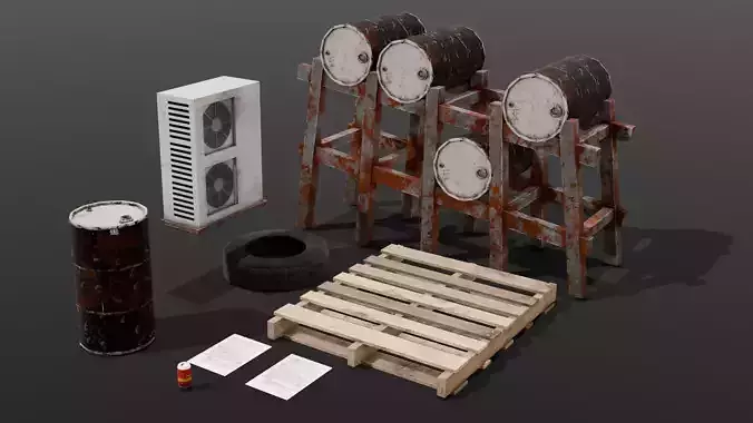 Industrial Props 3D Model 