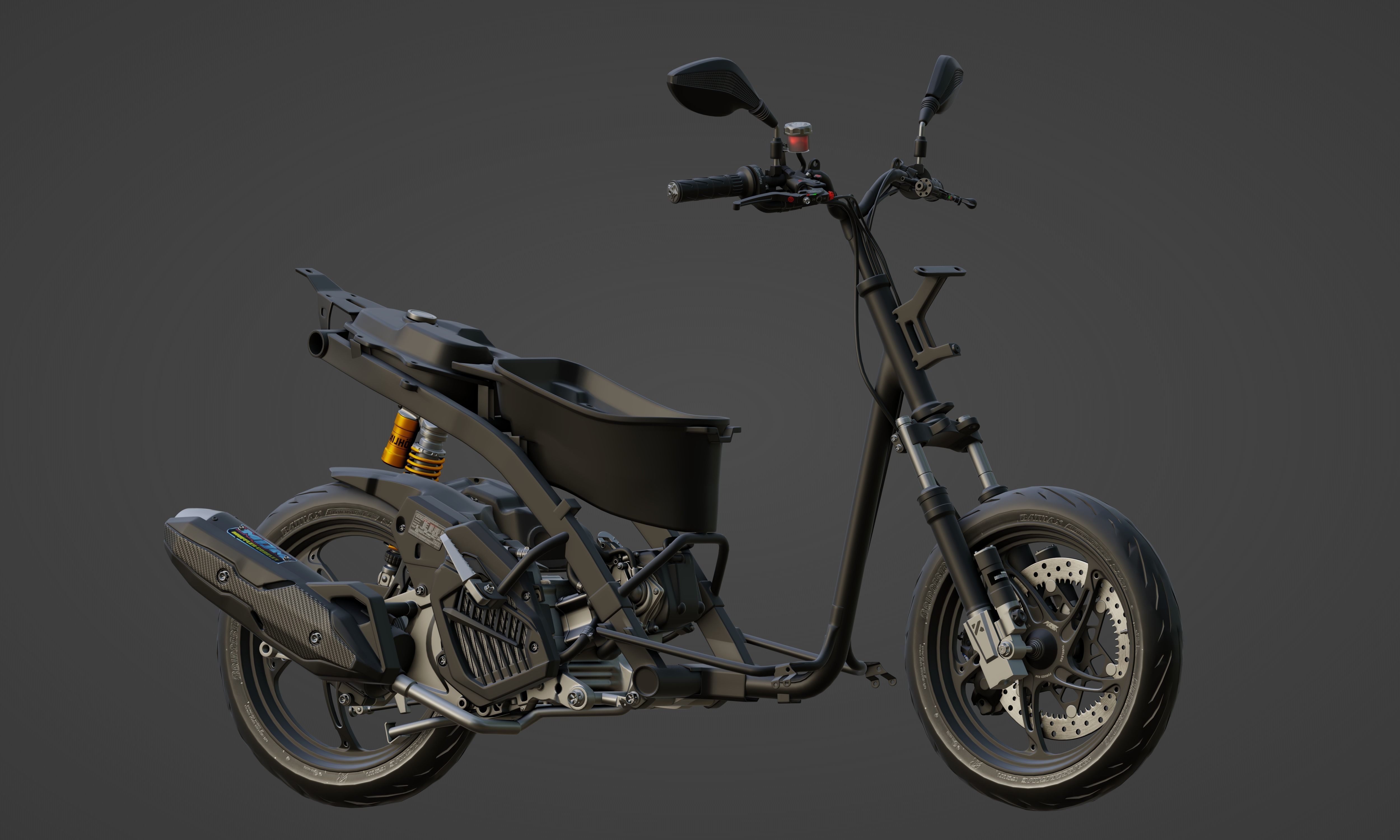 Vario 125 KZR 3D Modelling Low-poly 3D model_2