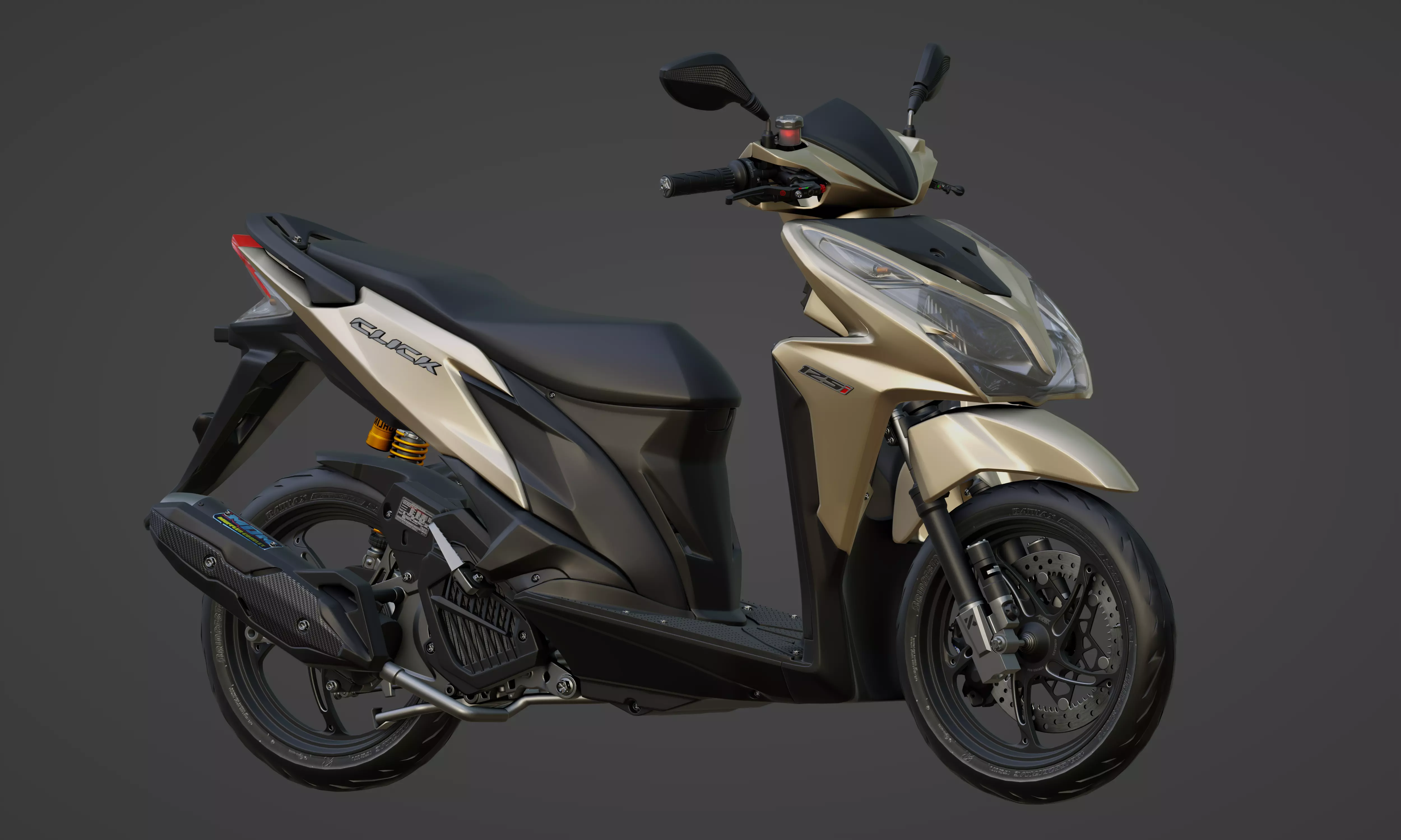 Vario 125 KZR 3D Modelling Low-poly 3D model_0
