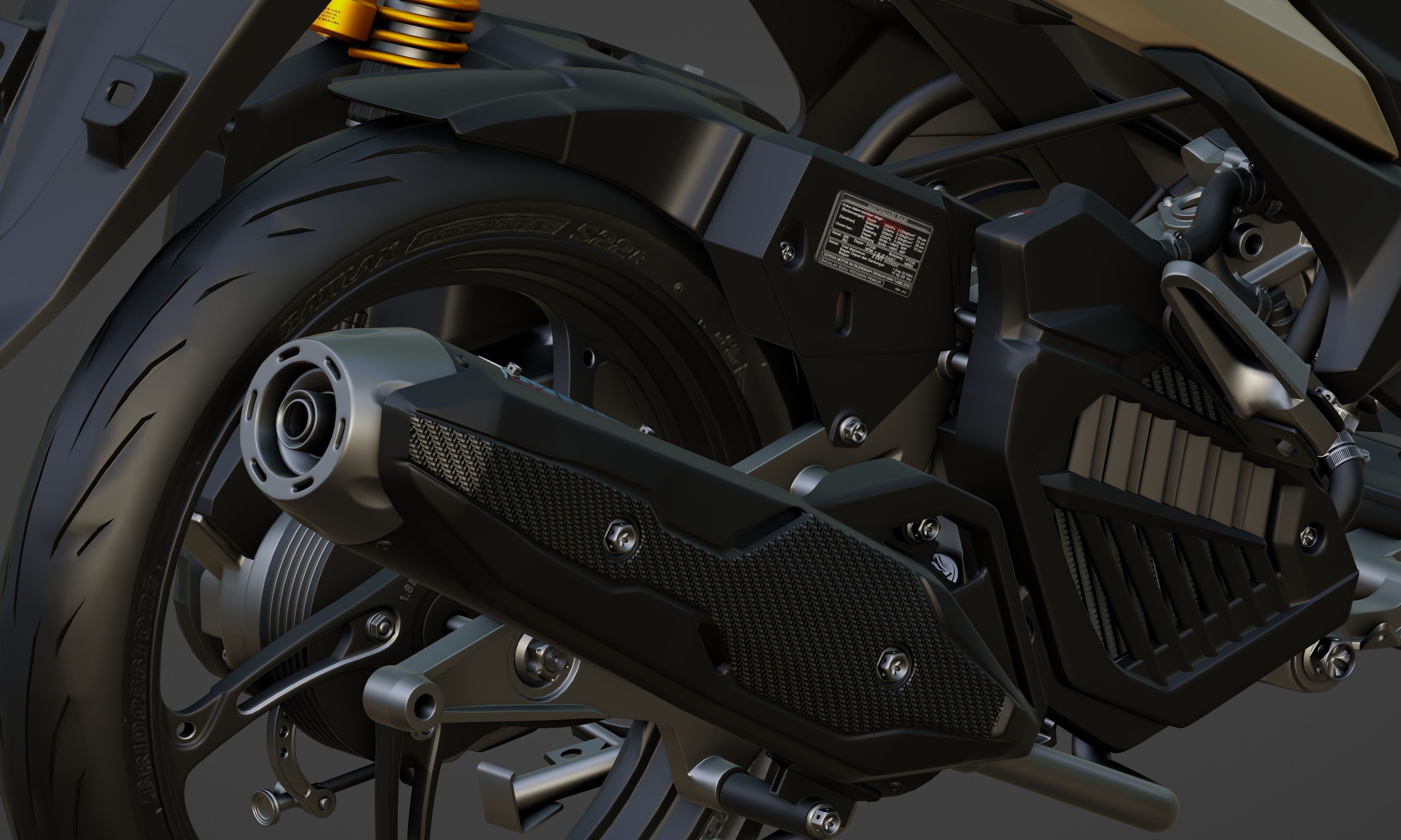 Vario 125 KZR 3D Modelling Low-poly 3D model_3