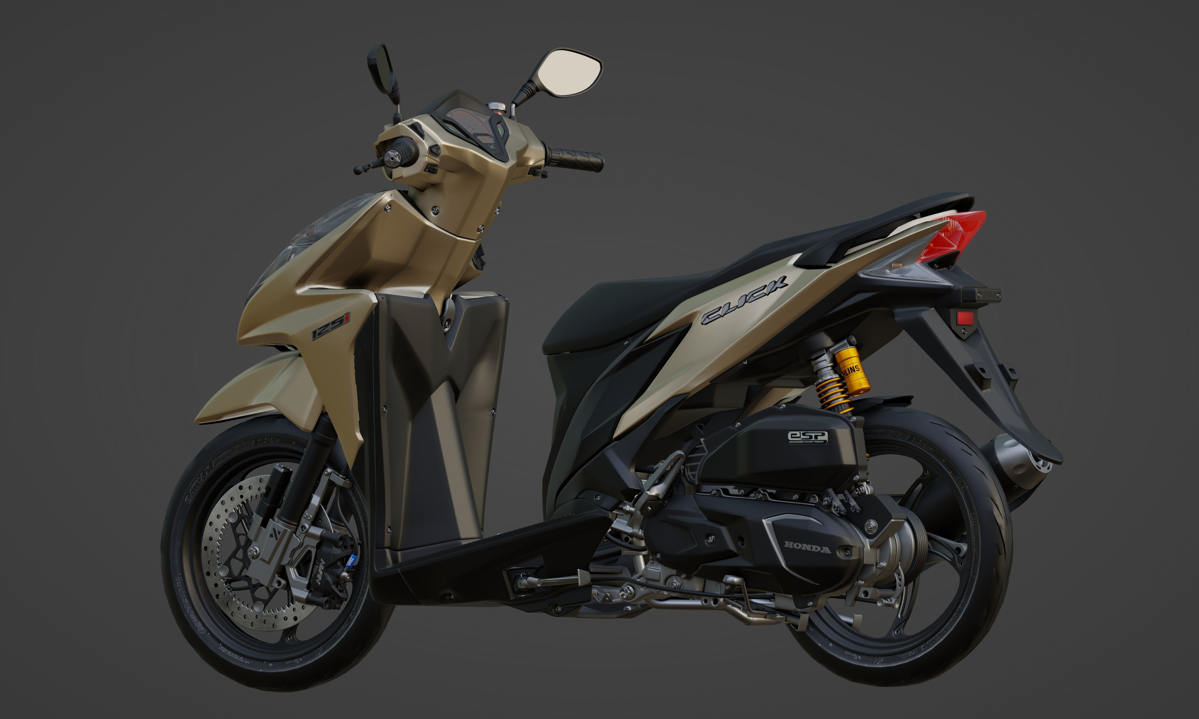 Vario 125 KZR 3D Modelling Low-poly 3D model_1