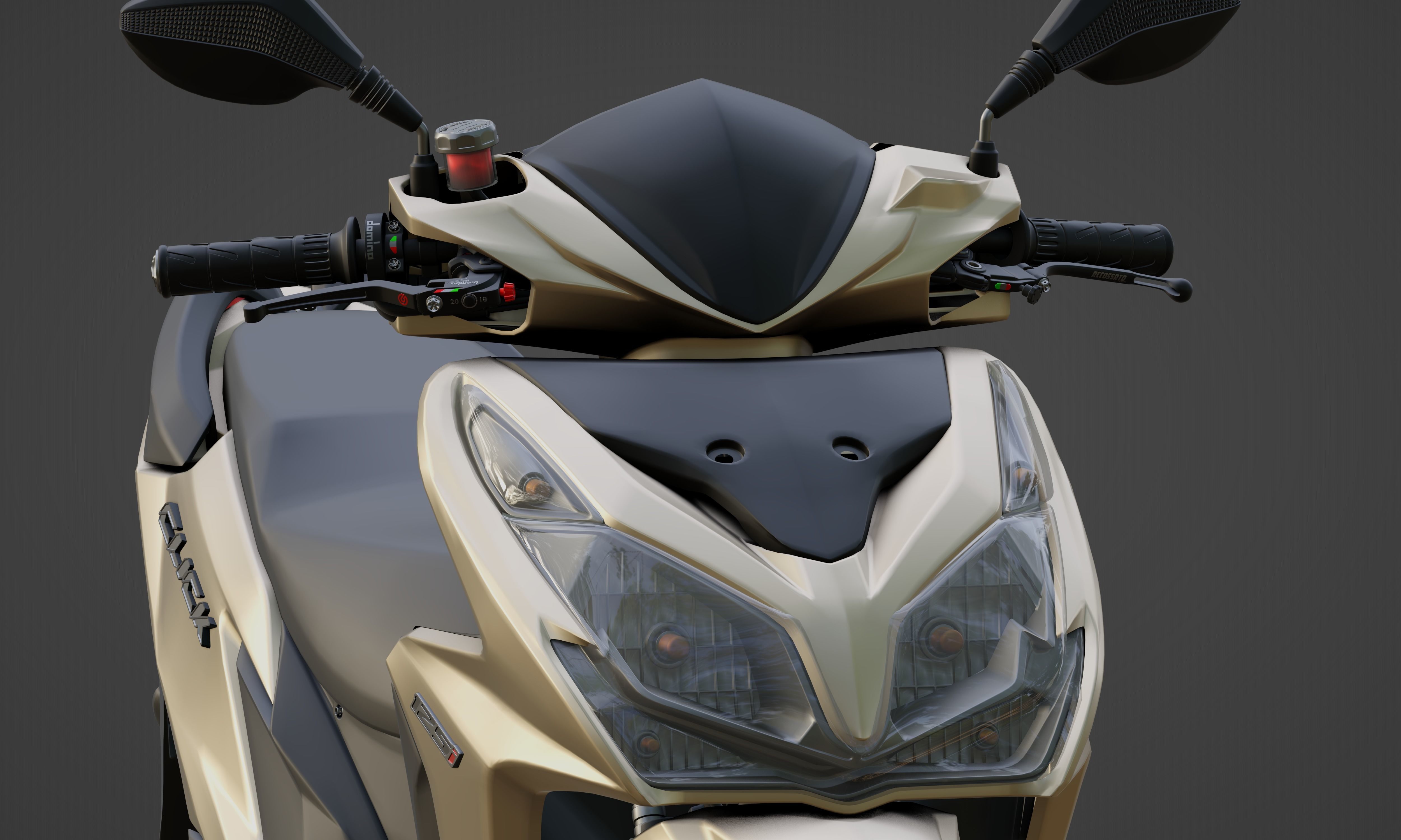 Vario 125 KZR 3D Modelling Low-poly 3D model_5
