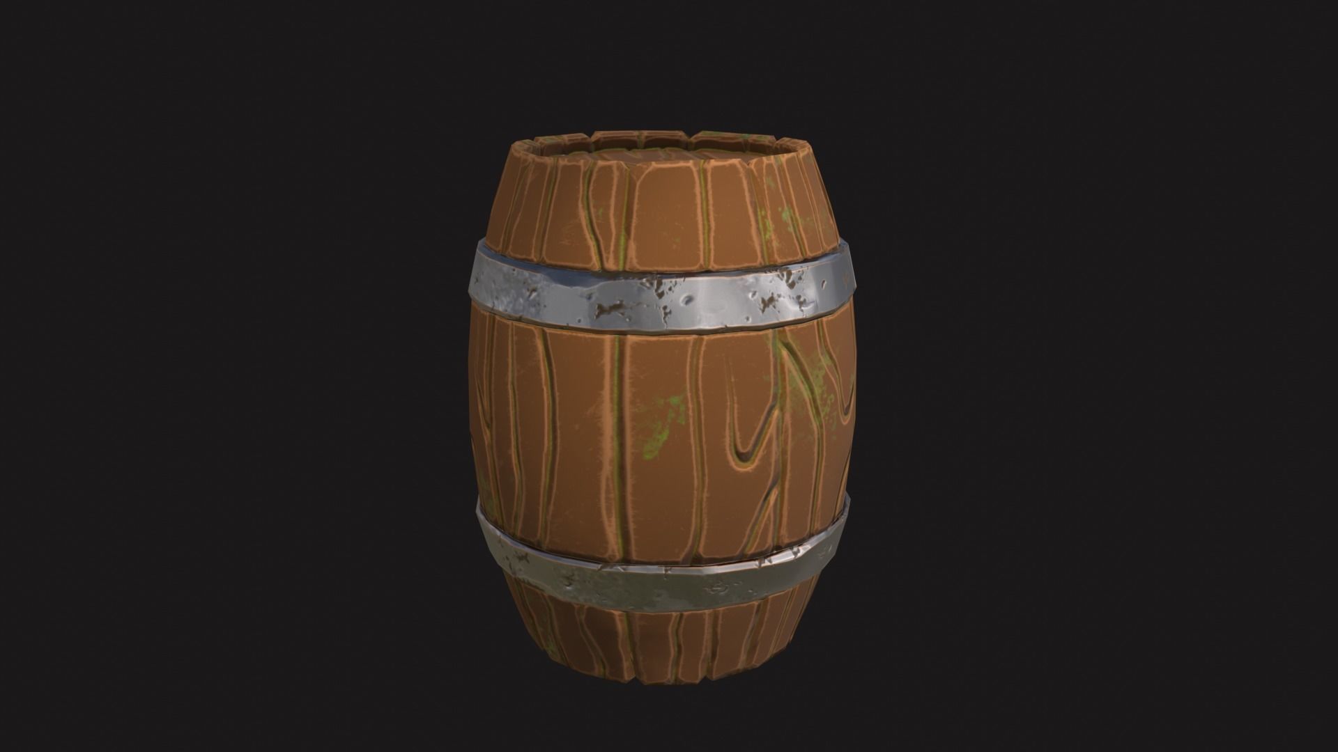 Gunpowder Barrel Low-poly 3D model_3