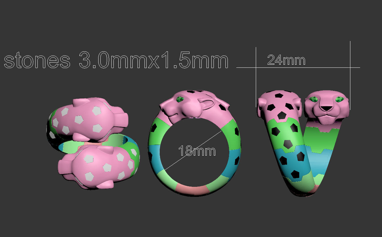 ring panther 3D print model_14