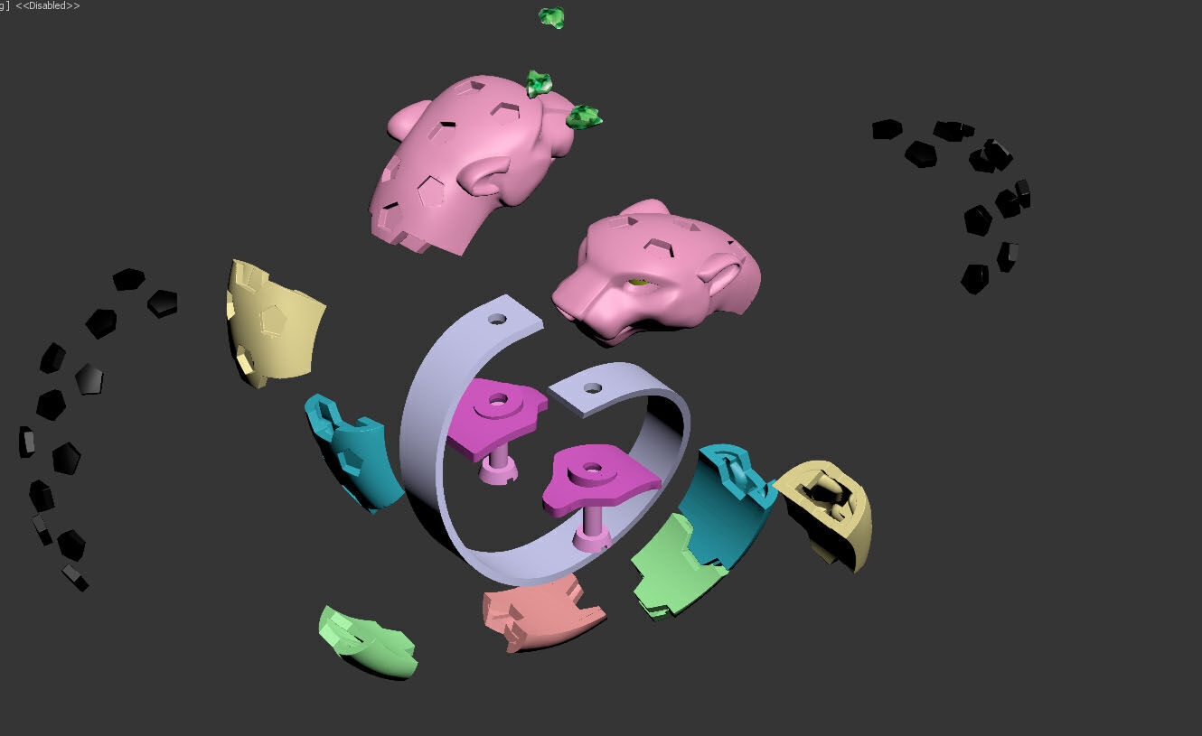 ring panther 3D print model_13