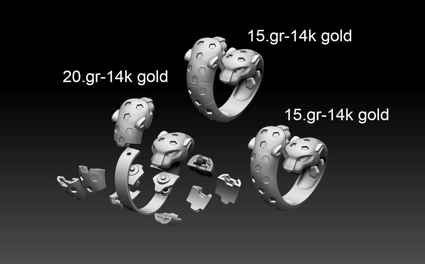 ring panther 3D print model_36