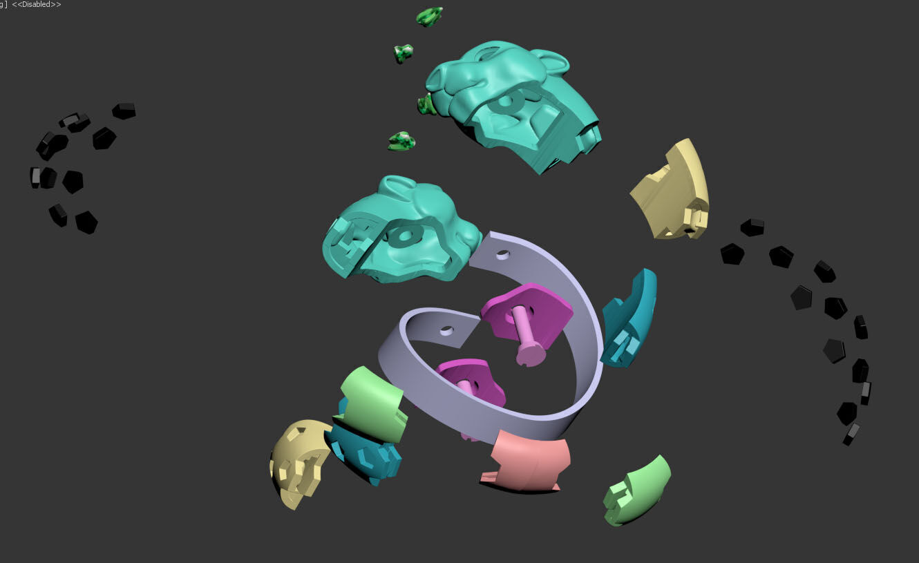 ring panther 3D print model_9