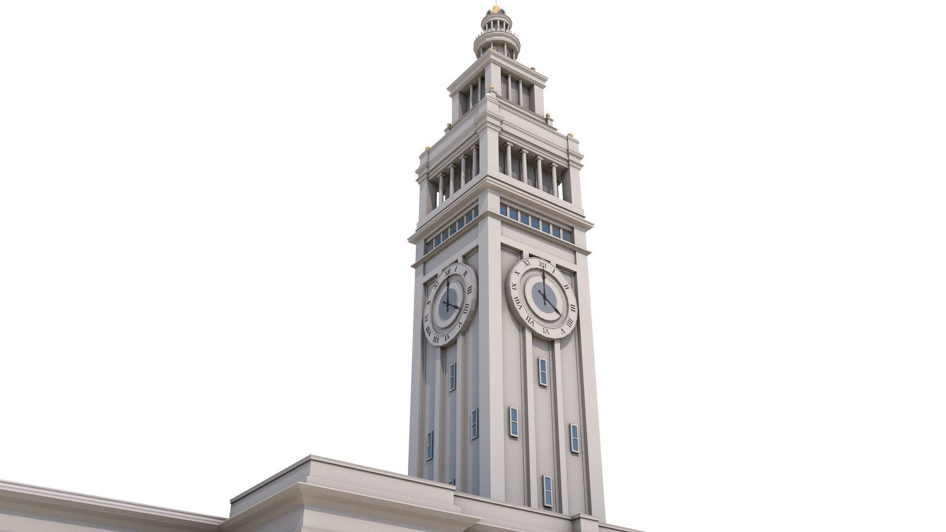 Ferry Building San Francisco  Low-poly 3D model_4