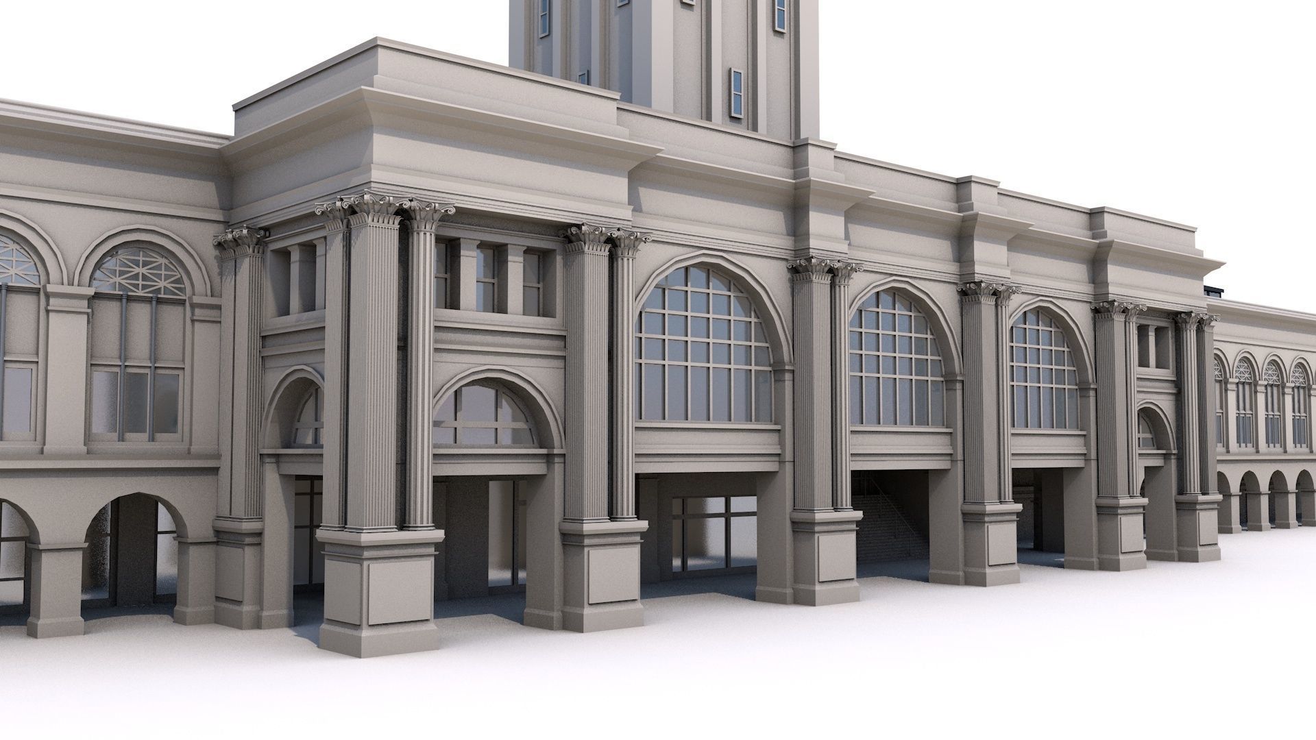 Ferry Building San Francisco  Low-poly 3D model_6