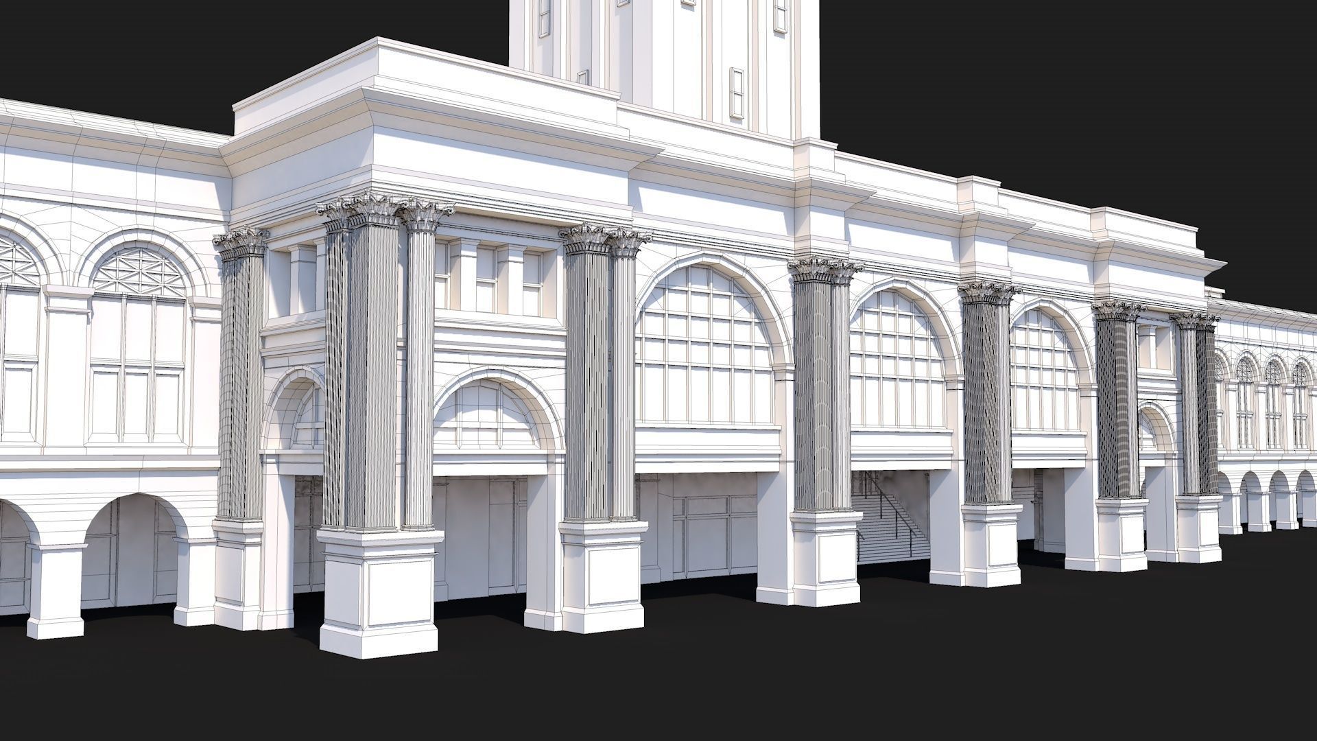 Ferry Building San Francisco  Low-poly 3D model_7