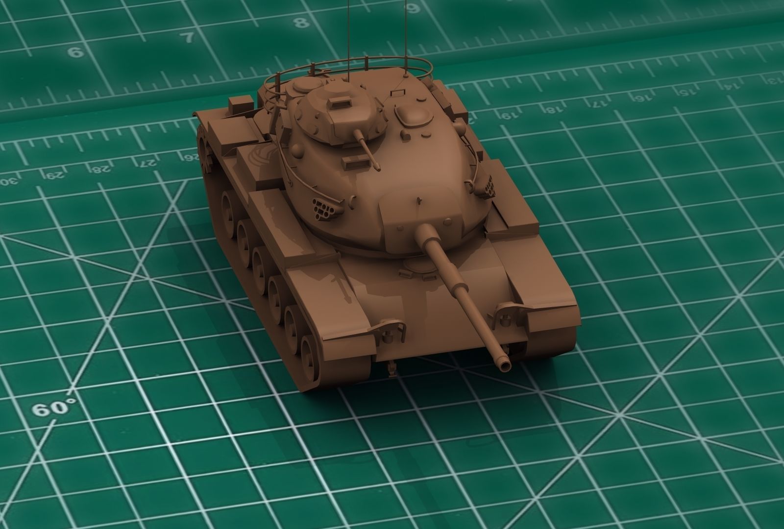 M60A3 Tank 3D print model_15