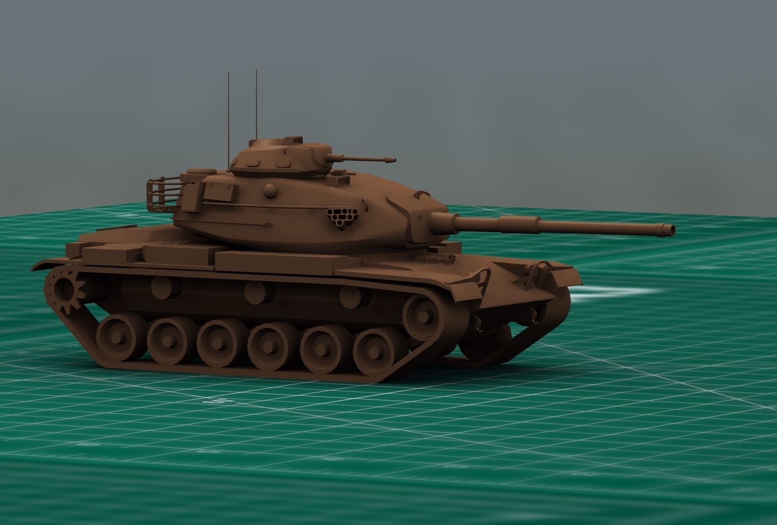 M60A3 Tank 3D print model_10