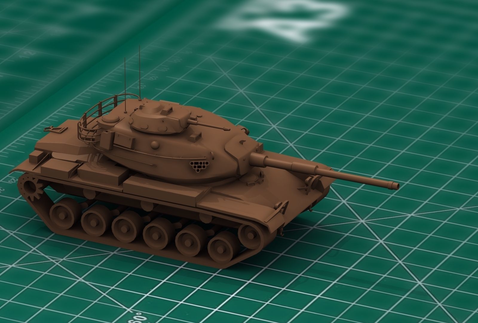 M60A3 Tank 3D print model_13