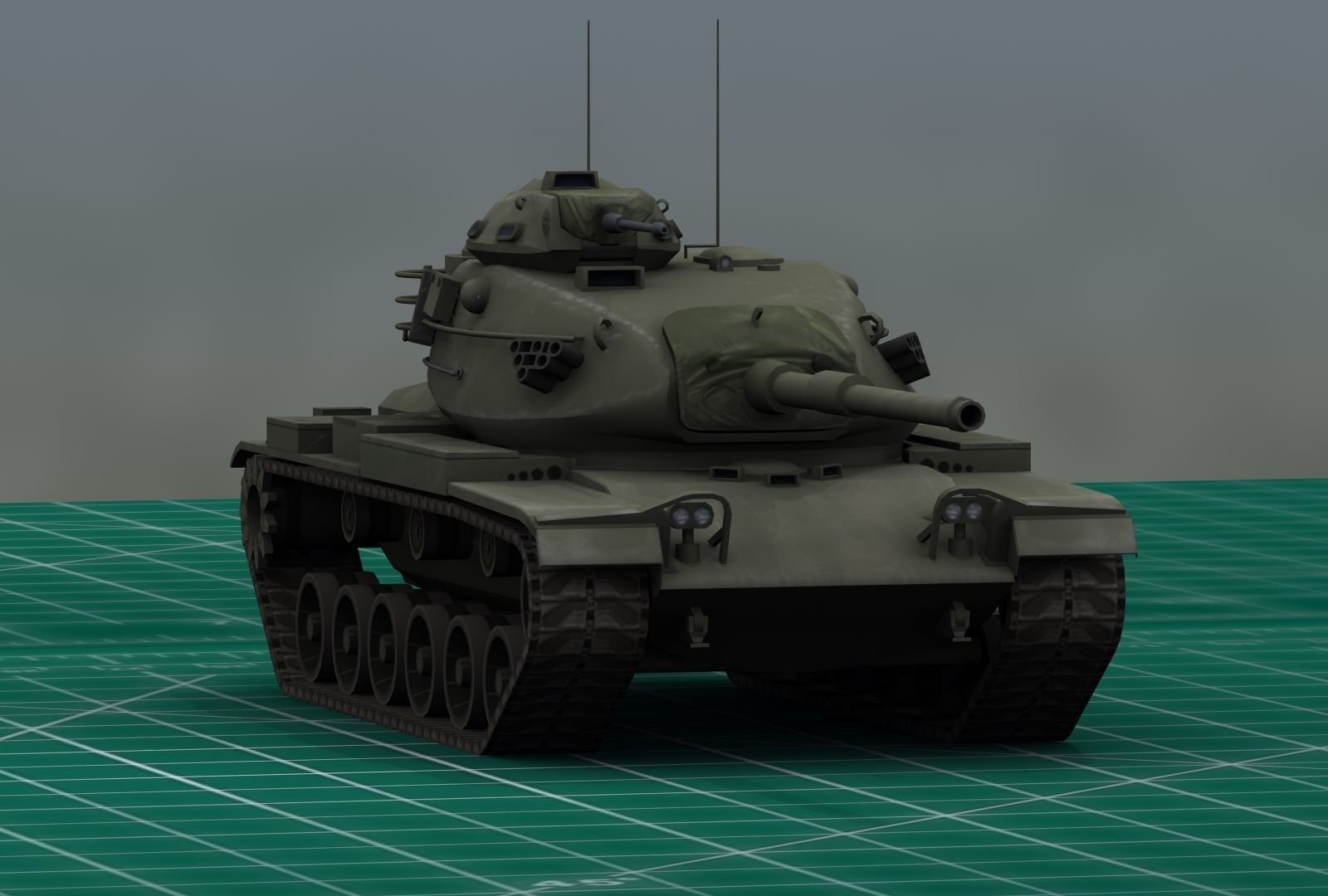 M60A3 Tank 3D print model_24