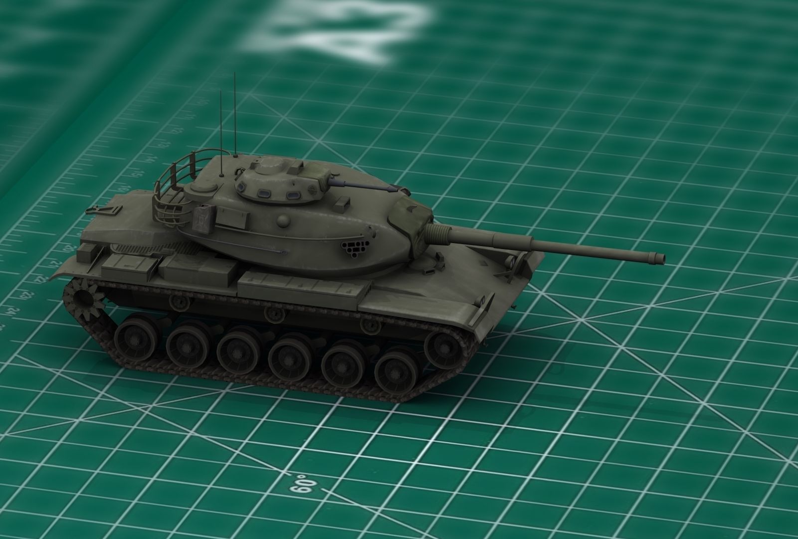 M60A3 Tank 3D print model_26