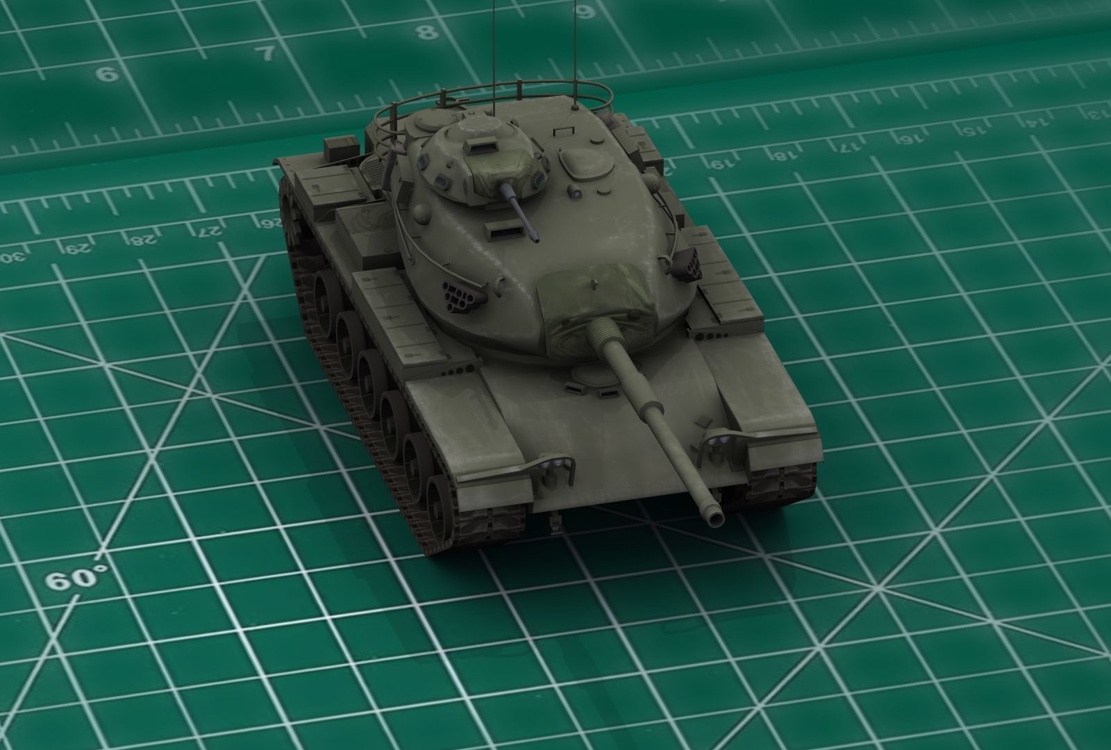 M60A3 Tank 3D print model_30
