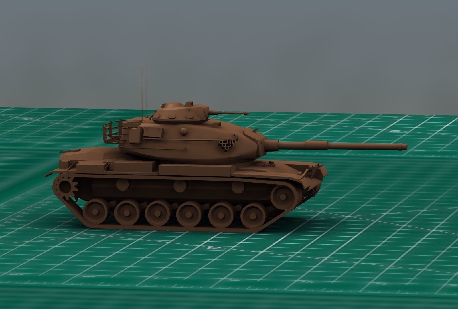 M60A3 Tank 3D print model_12