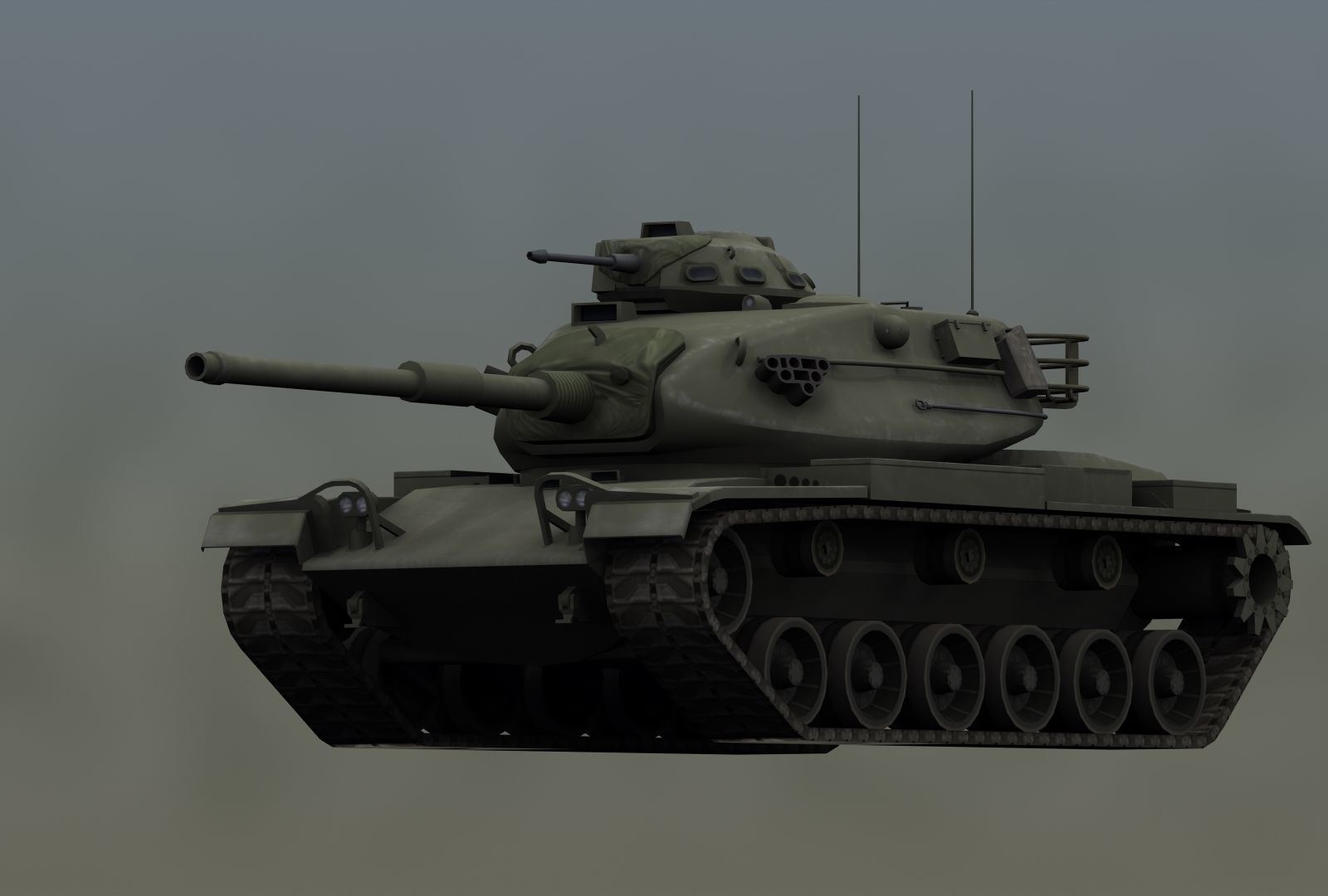 M60A3 Tank 3D print model_33