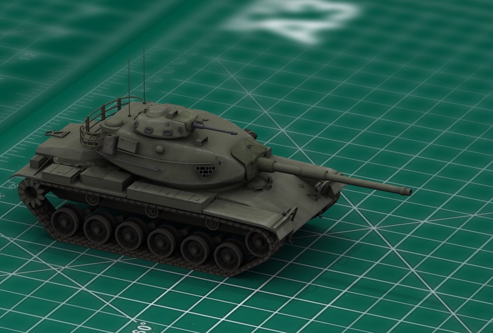 M60A3 Tank 3D print model_28