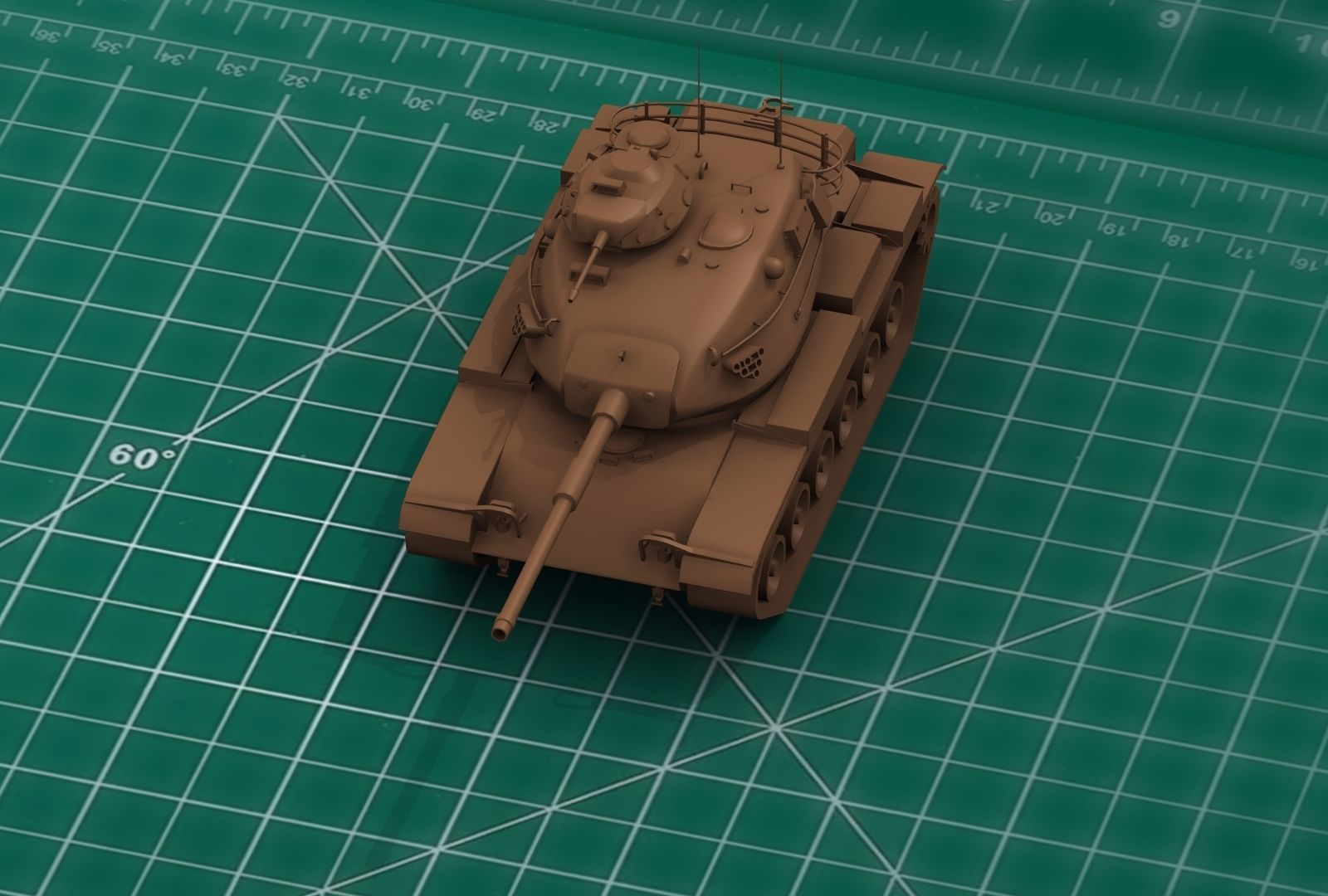 M60A3 Tank 3D print model_17