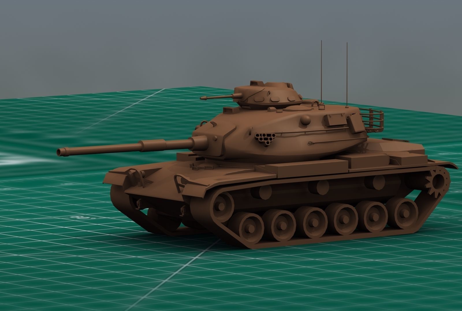 M60A3 Tank 3D print model_4