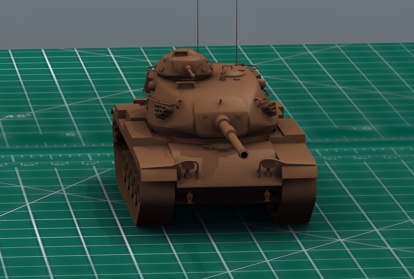 M60A3 Tank 3D print model_16