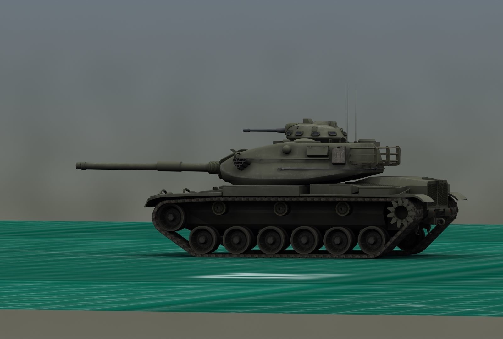 M60A3 Tank 3D print model_20