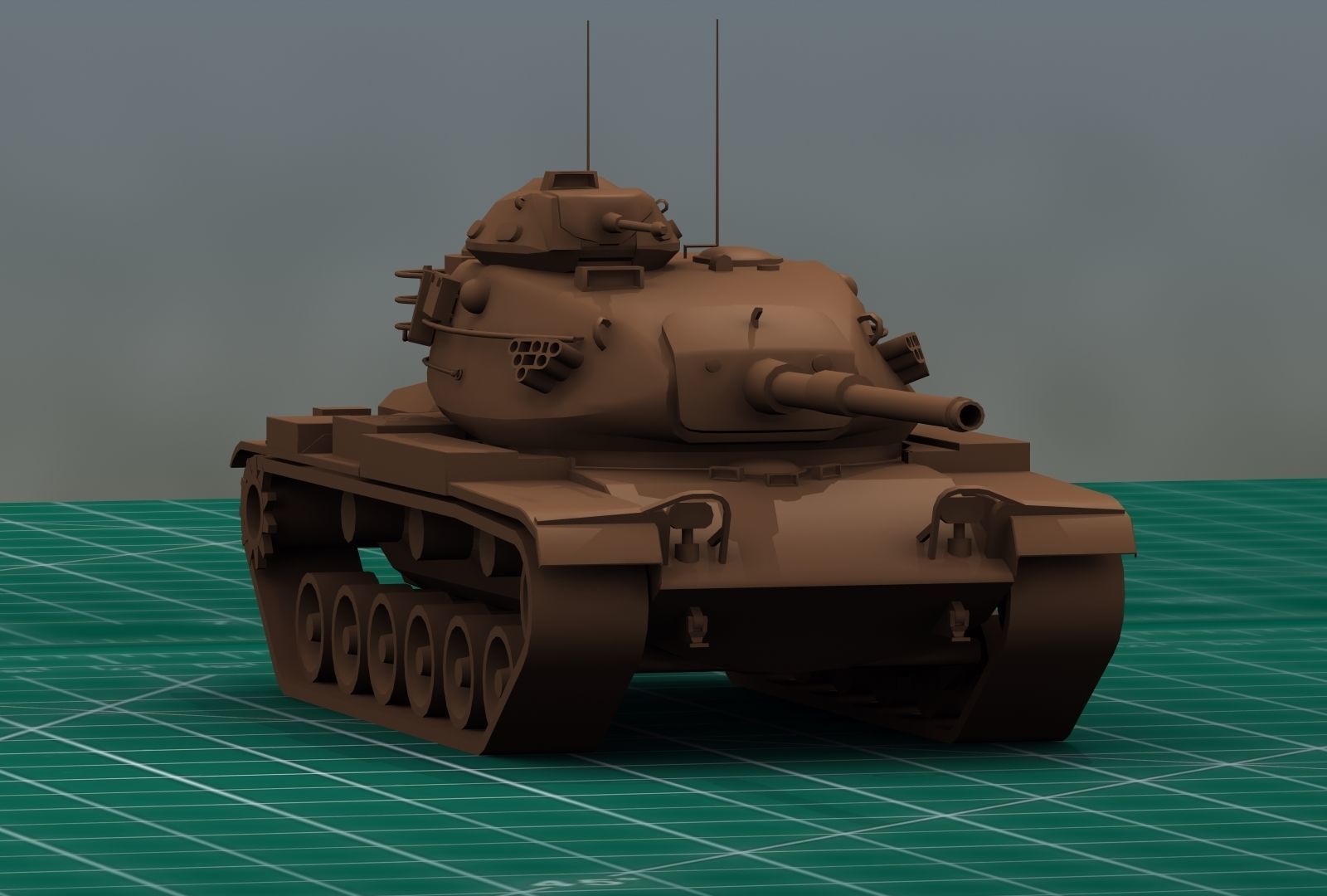 M60A3 Tank 3D print model_9