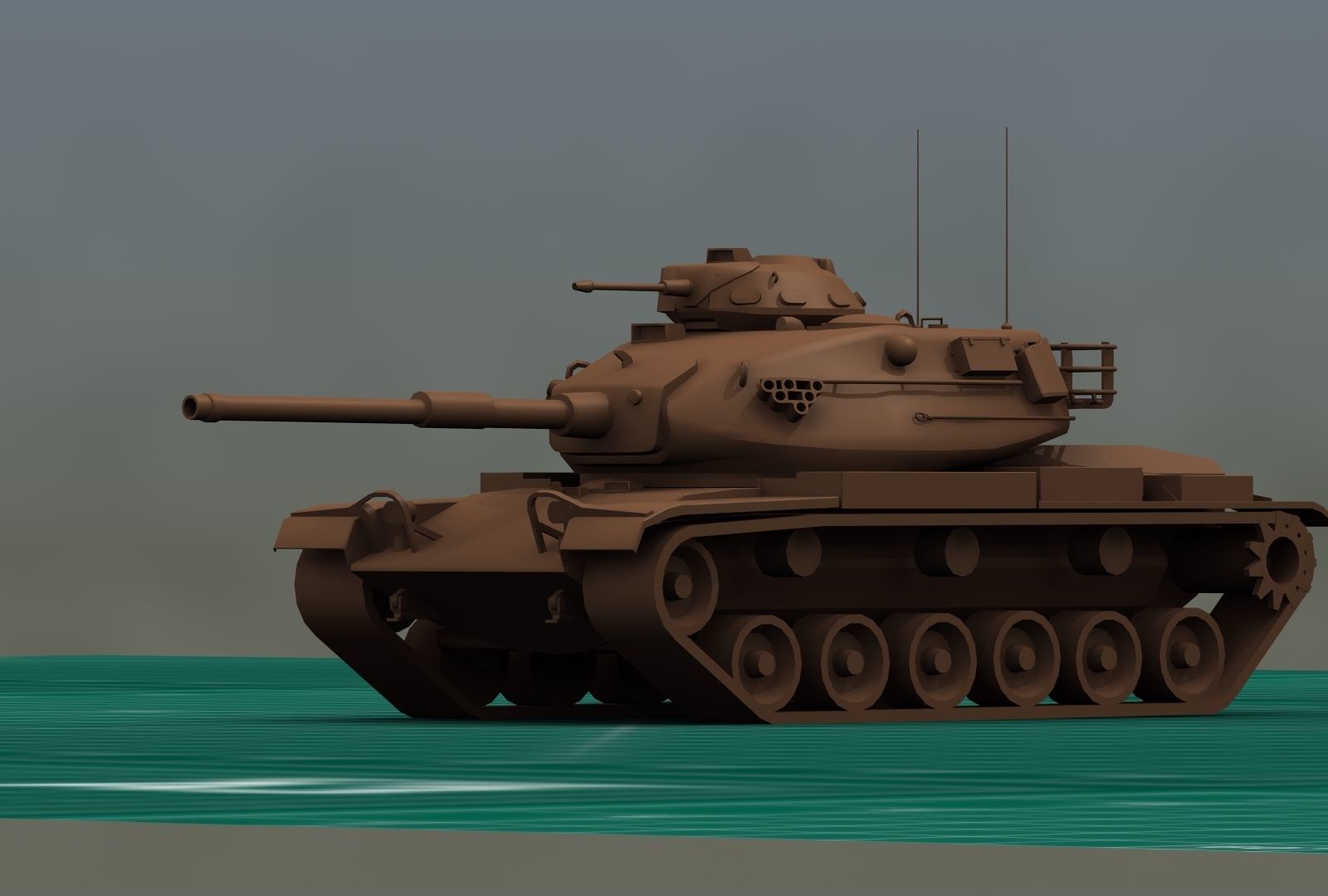 M60A3 Tank 3D print model_7