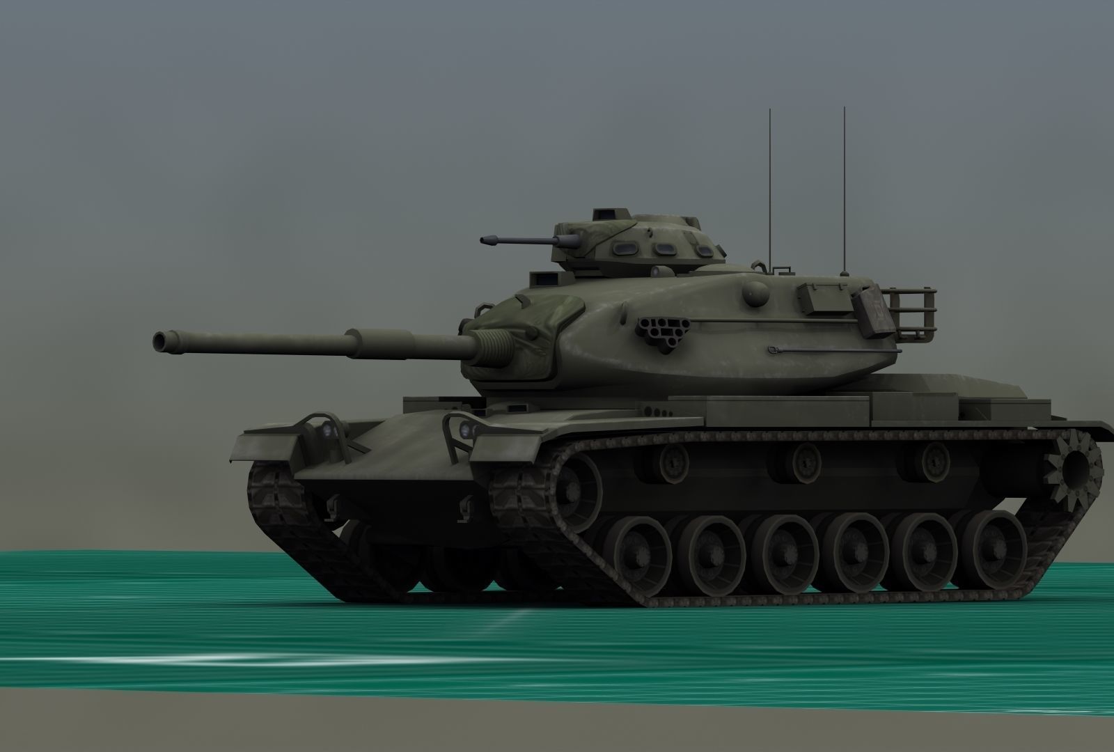 M60A3 Tank 3D print model_22