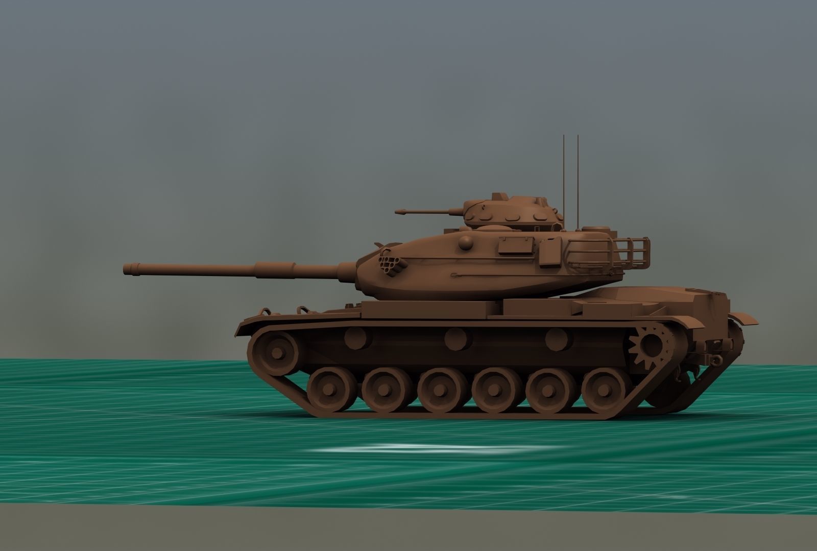 M60A3 Tank 3D print model_5