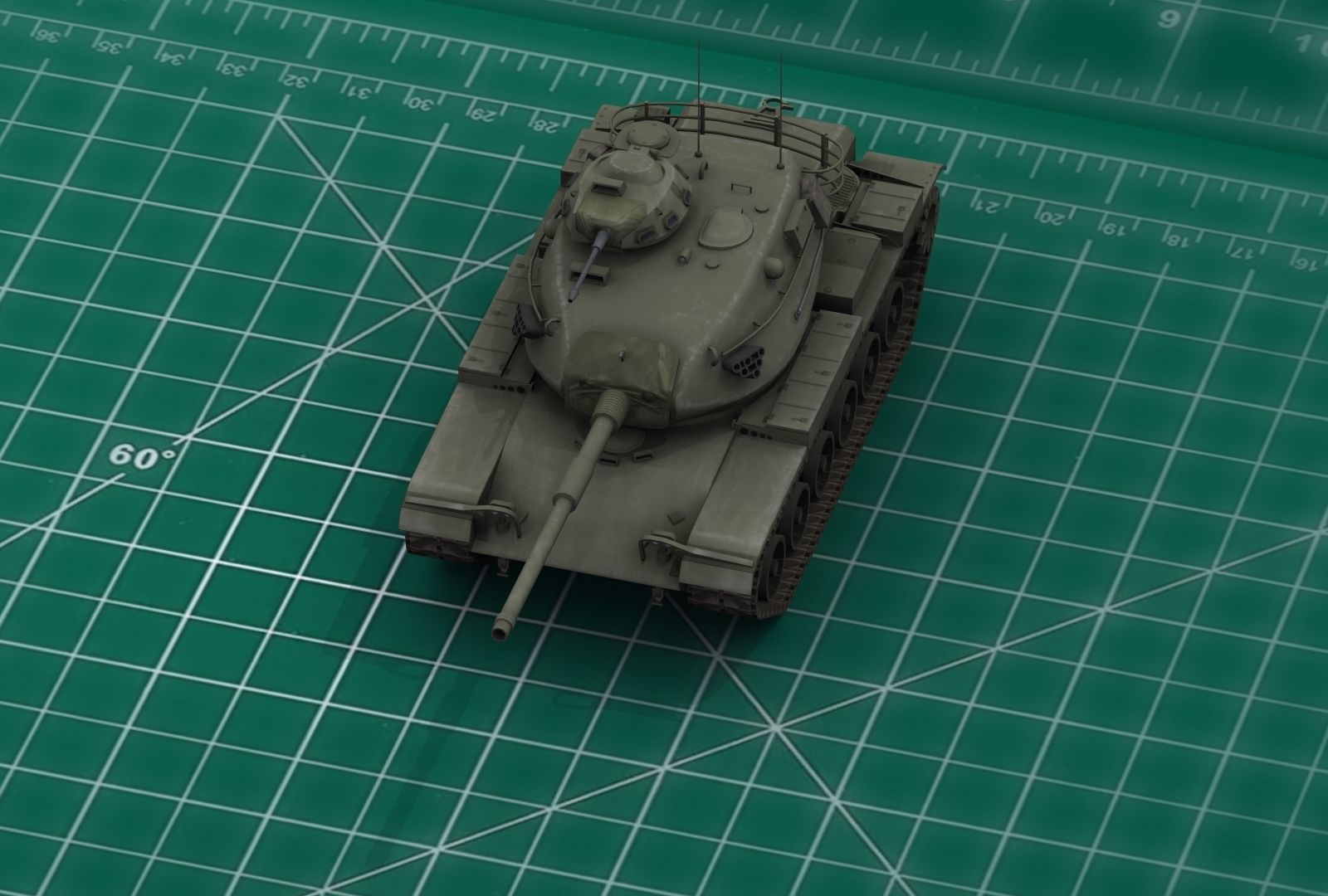 M60A3 Tank 3D print model_32
