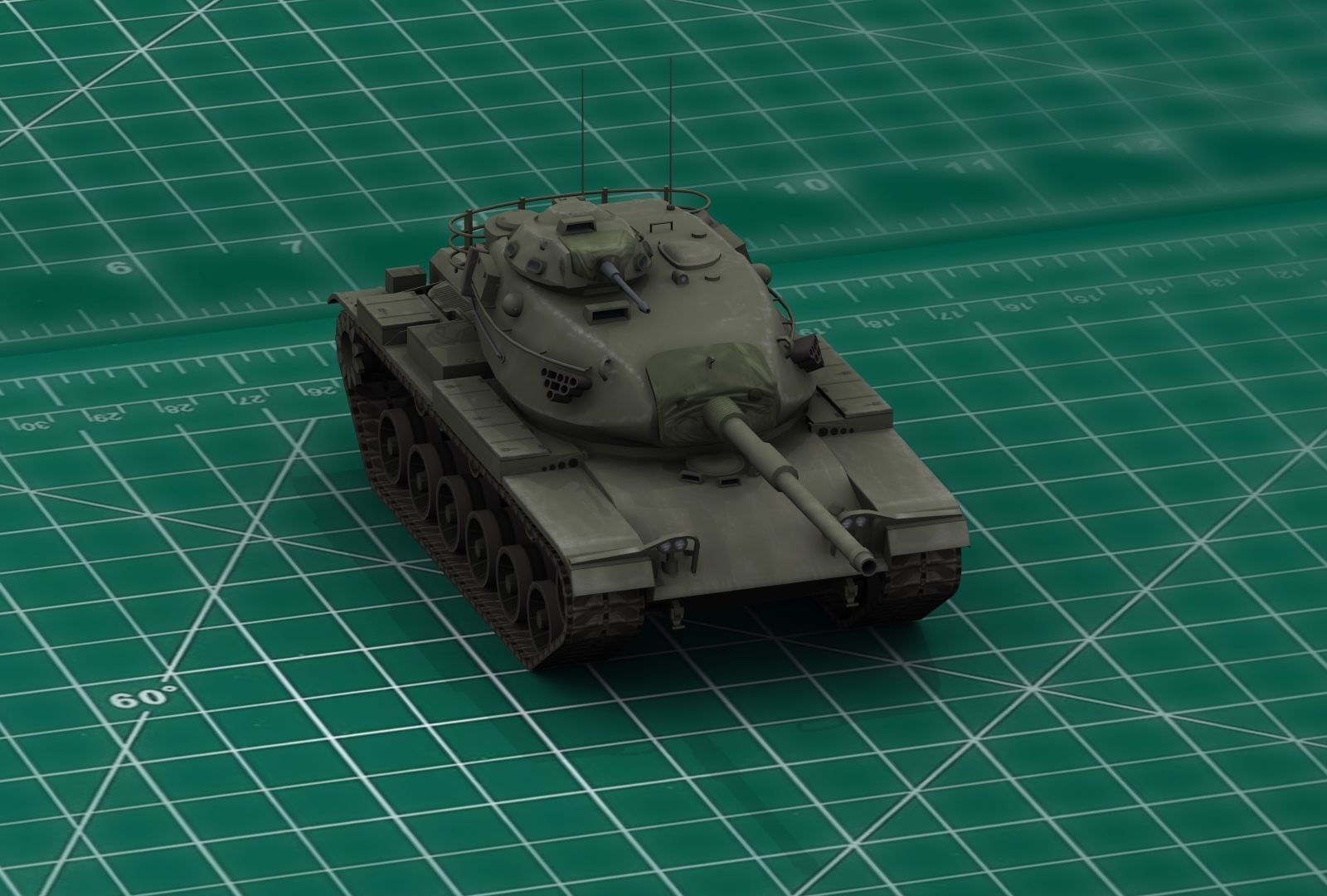 M60A3 Tank 3D print model_19