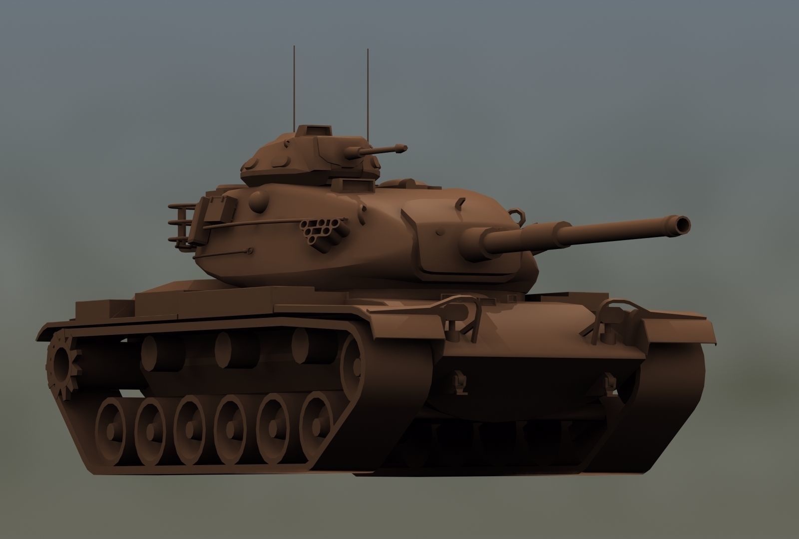 M60A3 Tank 3D print model_14
