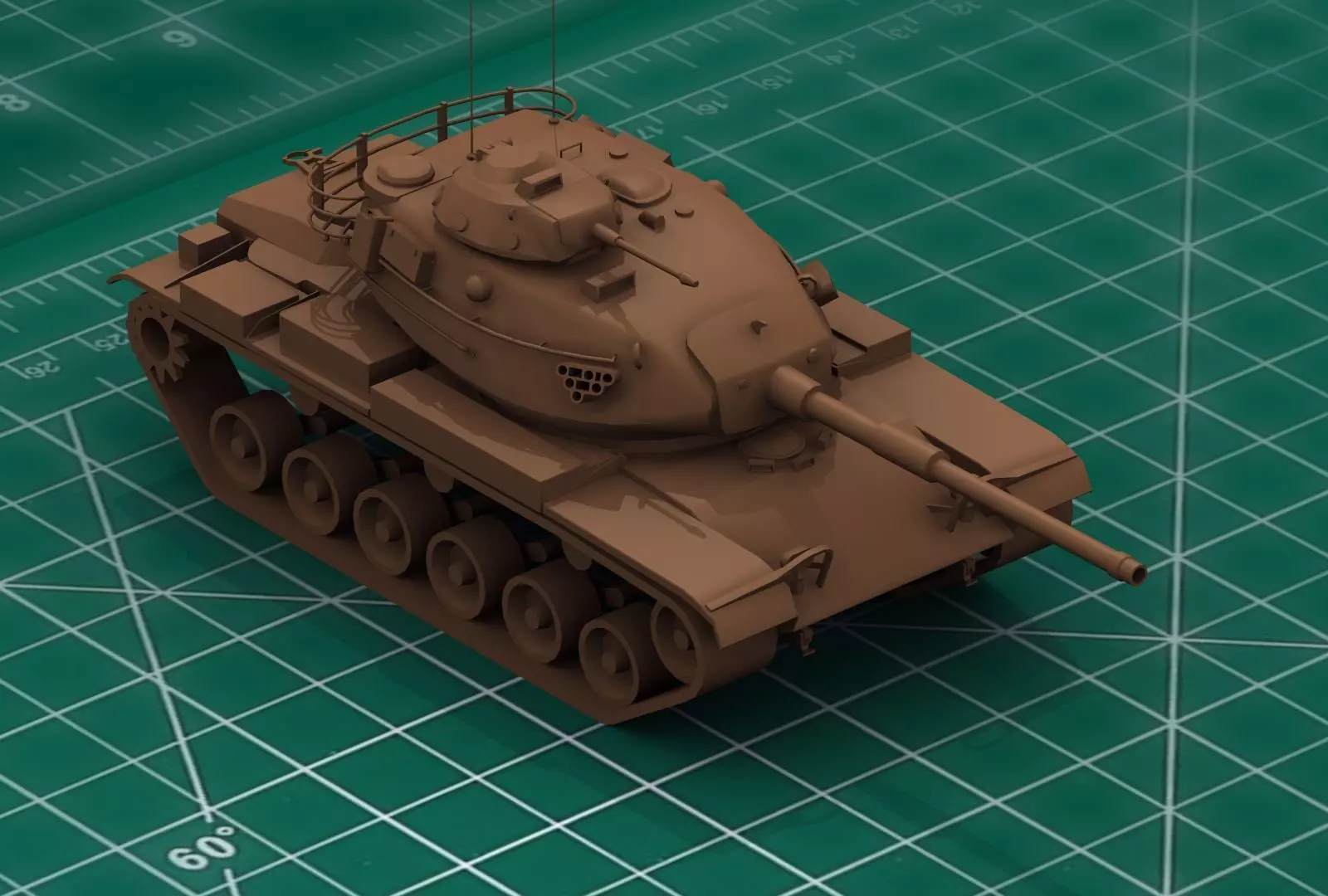 M60A3 Tank 3D print model_0